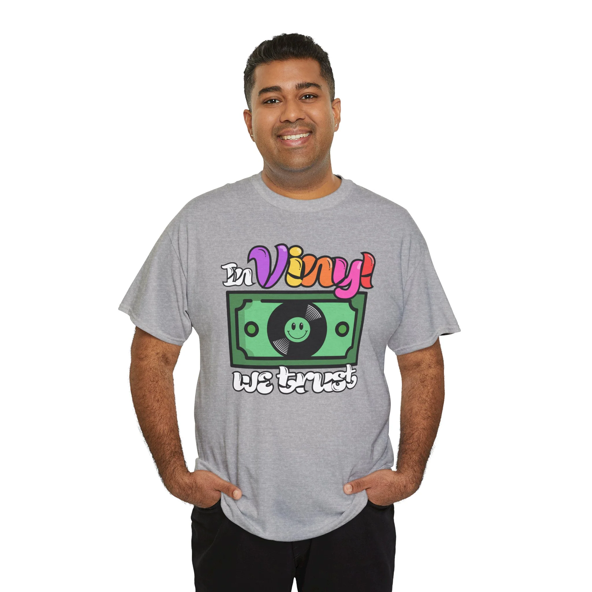'In Vinyl We Trust' Men's T-Shirt - Image 16