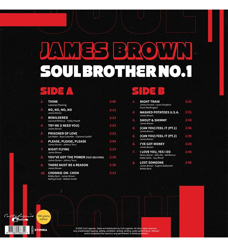 James Brown – Soul Brother No. 1 (12-Inch Album on 180g Vinyl) - Image 3