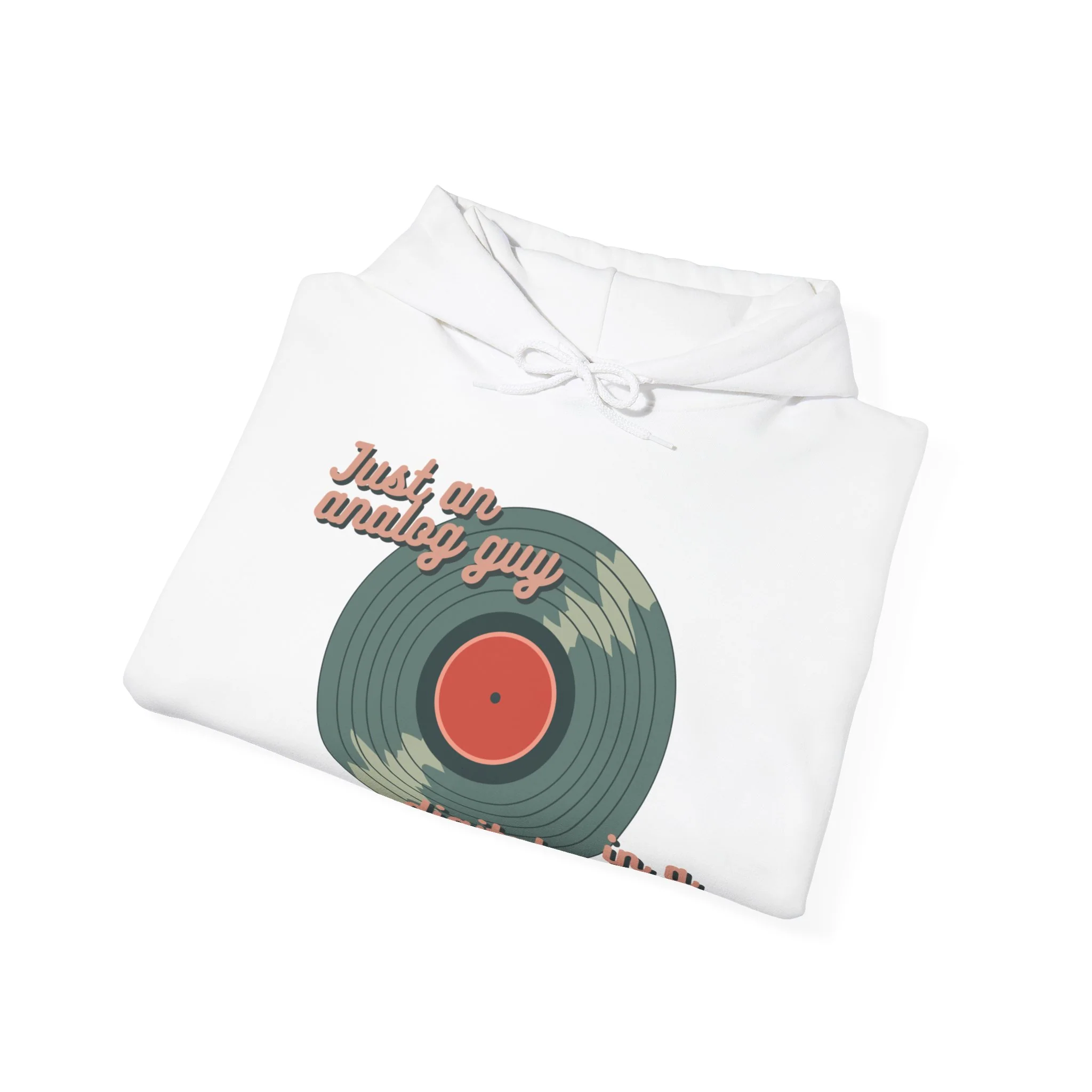 'Just an Analog Guy in a Digital World' Hooded Sweatshirt - Image 12