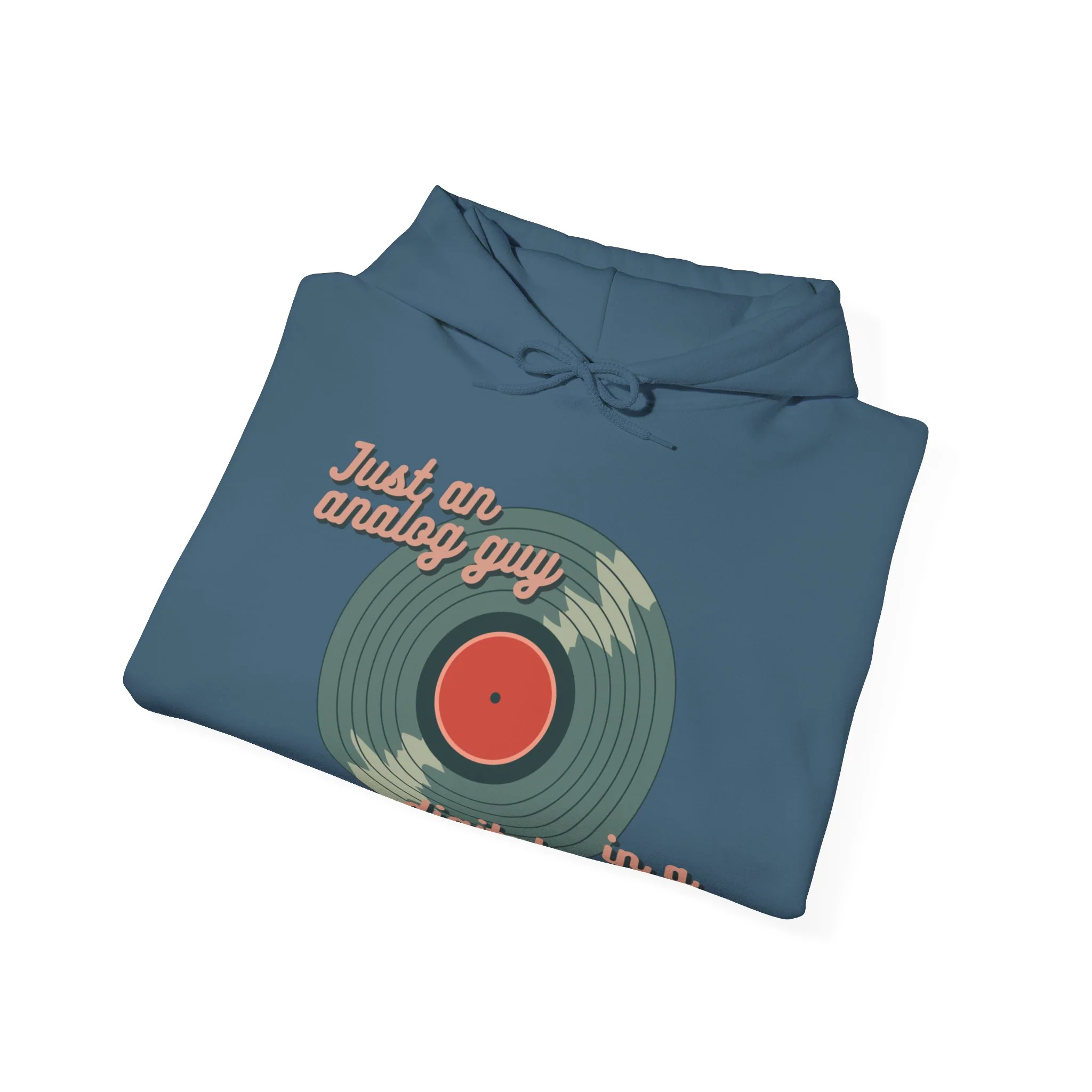 'Just an Analog Guy in a Digital World' Hooded Sweatshirt - Image 4