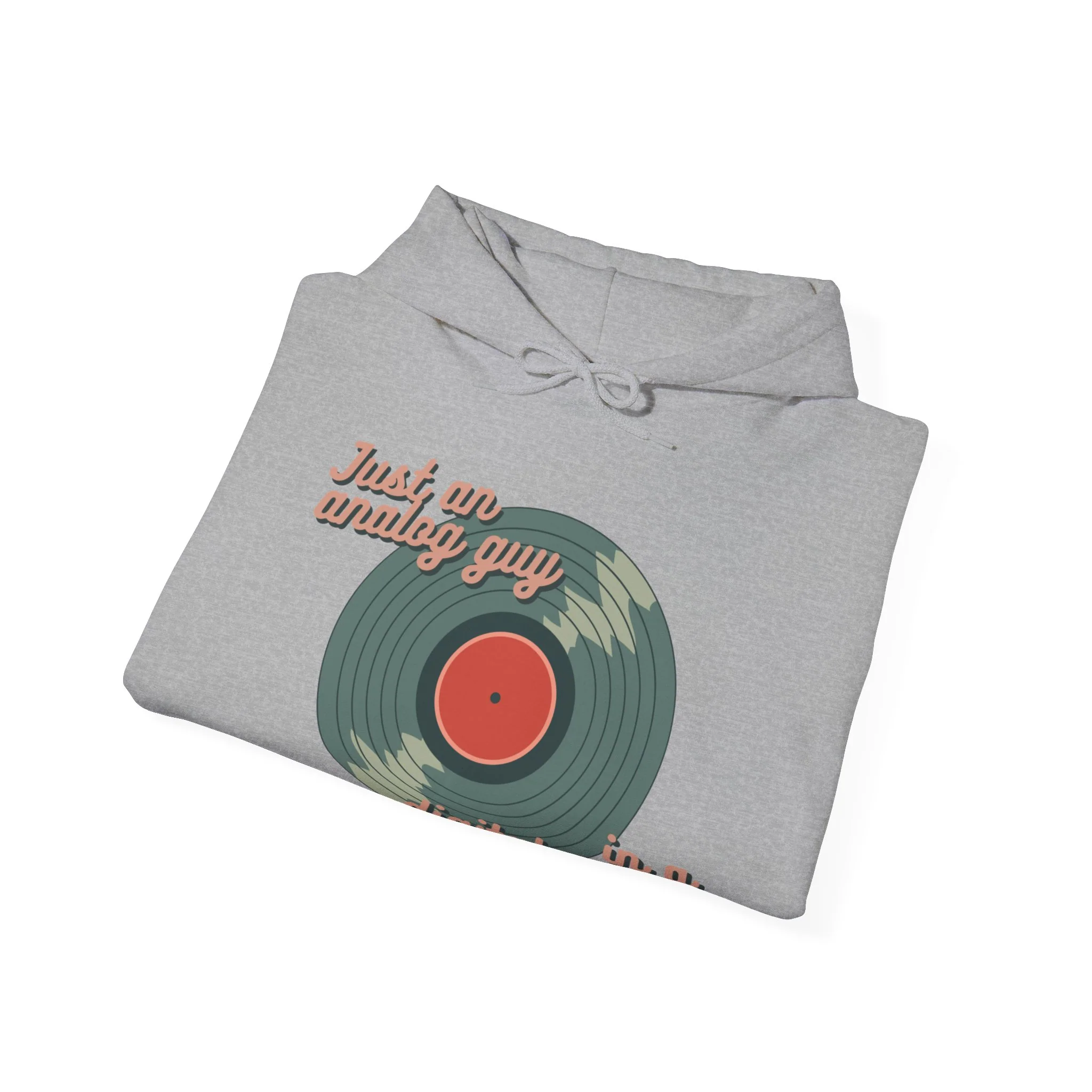 'Just an Analog Guy in a Digital World' Hooded Sweatshirt - Image 8