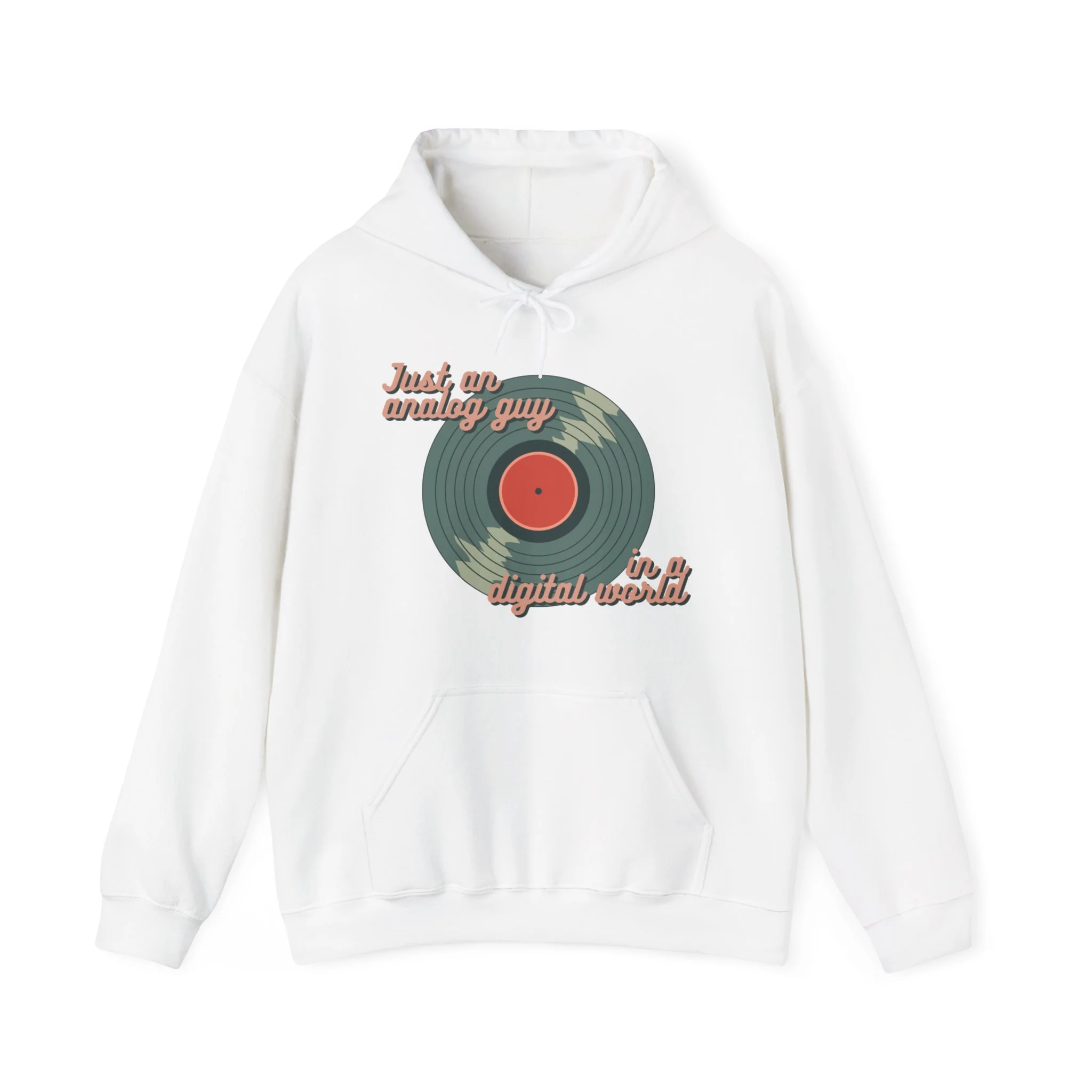 'Just an Analog Guy in a Digital World' Hooded Sweatshirt - Image 9