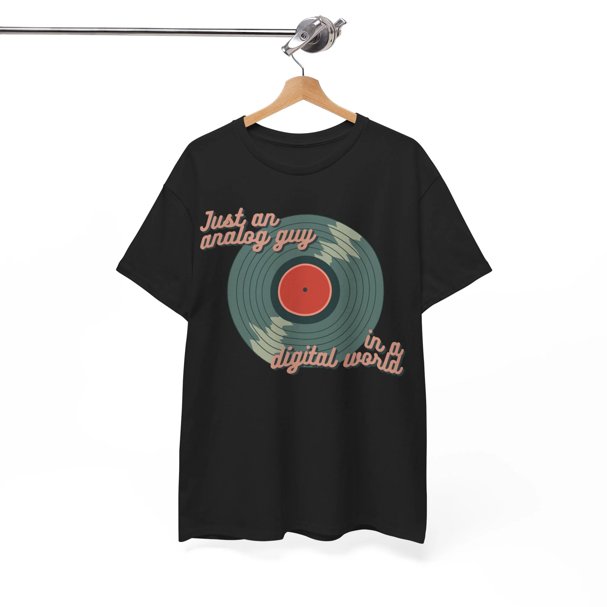 'Just an Analog Guy, In a Digital World' Men's T-Shirt - Image 57
