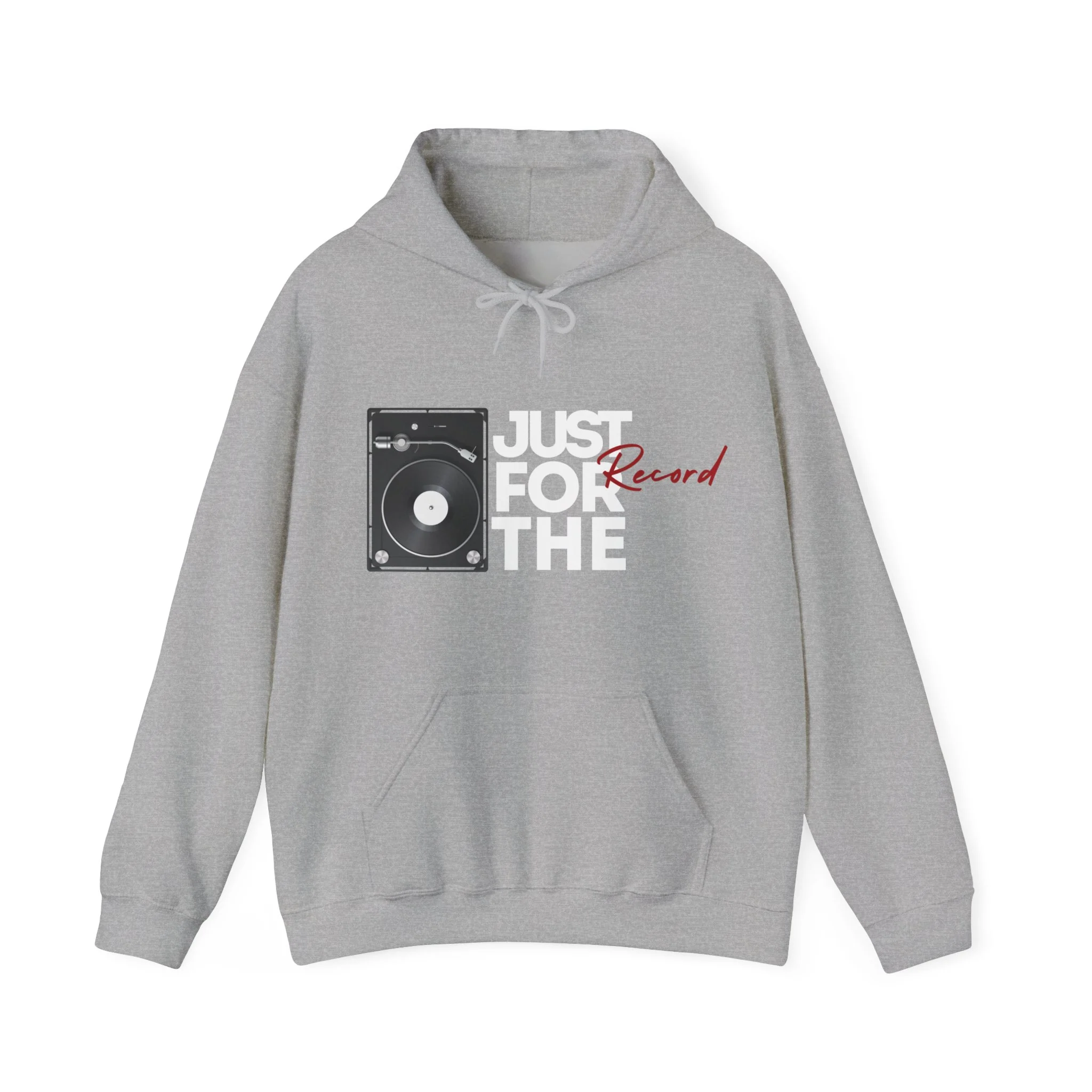 'Just for the Record' Men's Hoodie - Image 15