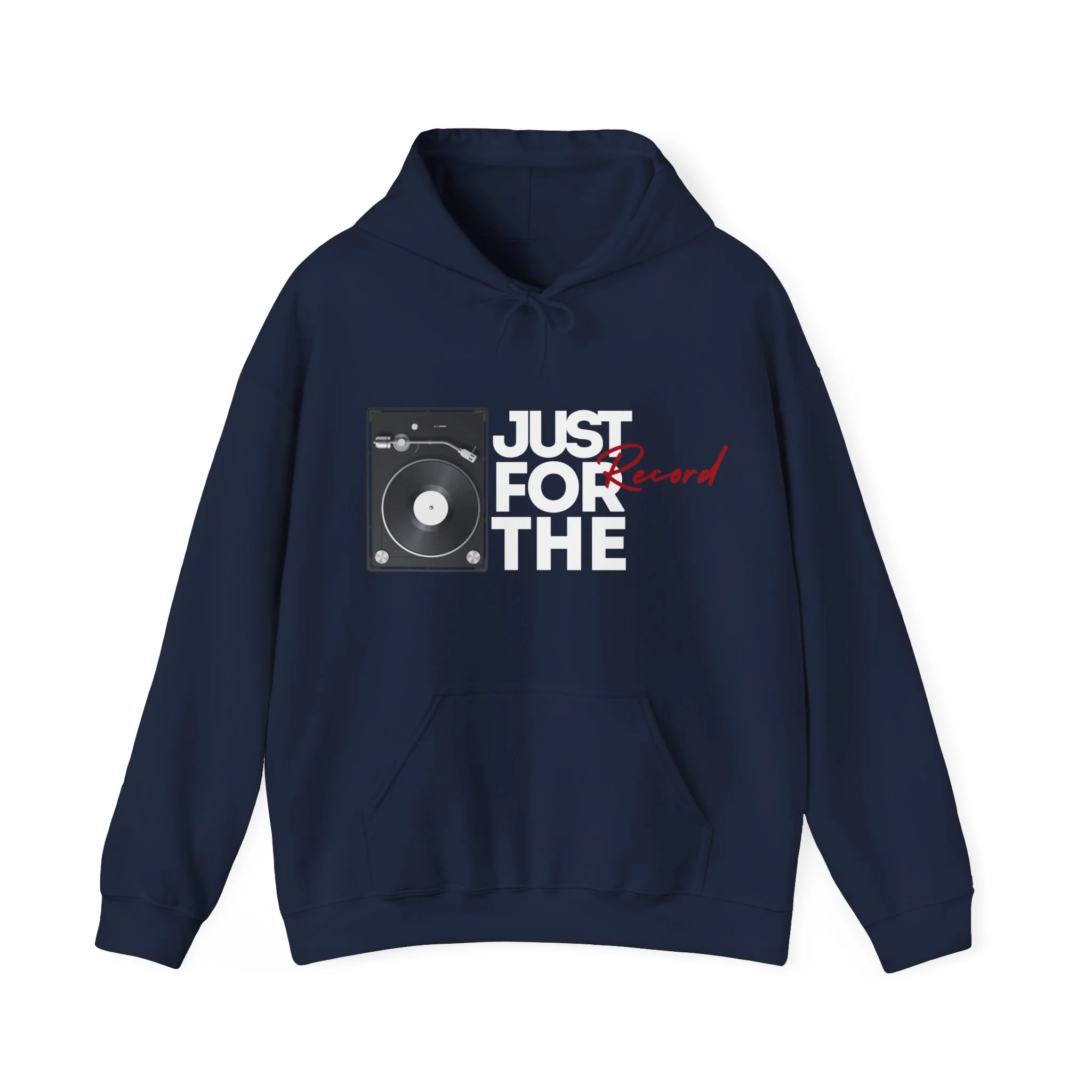 'Just for the Record' Men's Hoodie - Image 28
