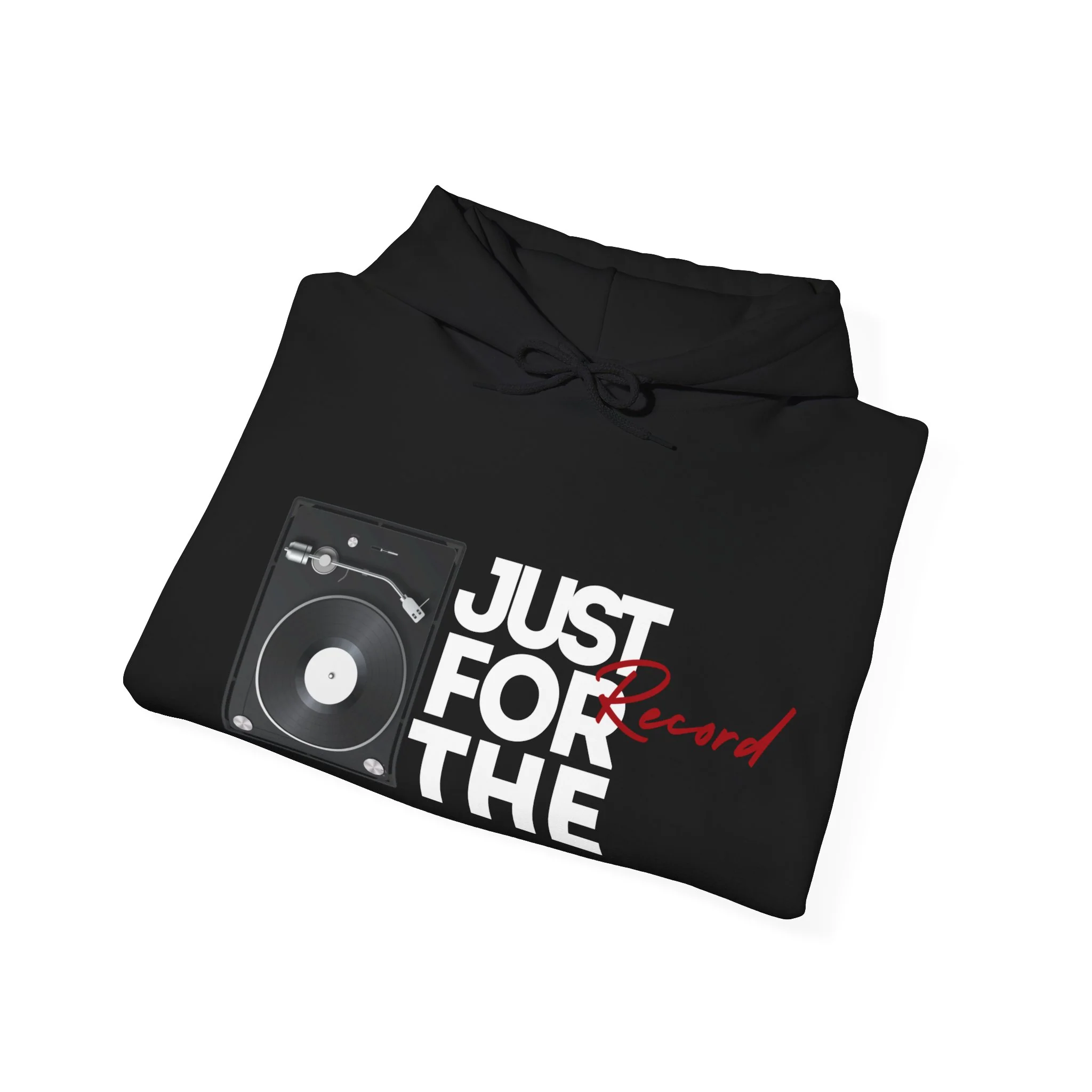 'Just for the Record' Men's Hoodie - Image 3