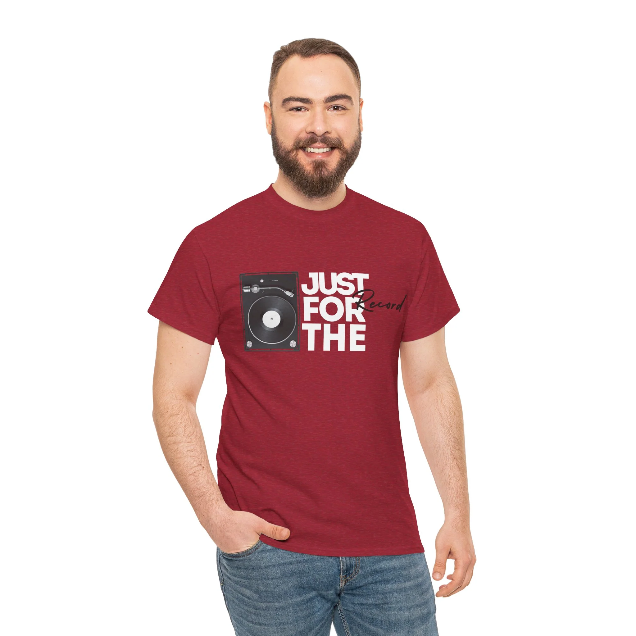 'Just for the Record' Men's Vinyl T-Shirt - Image 15