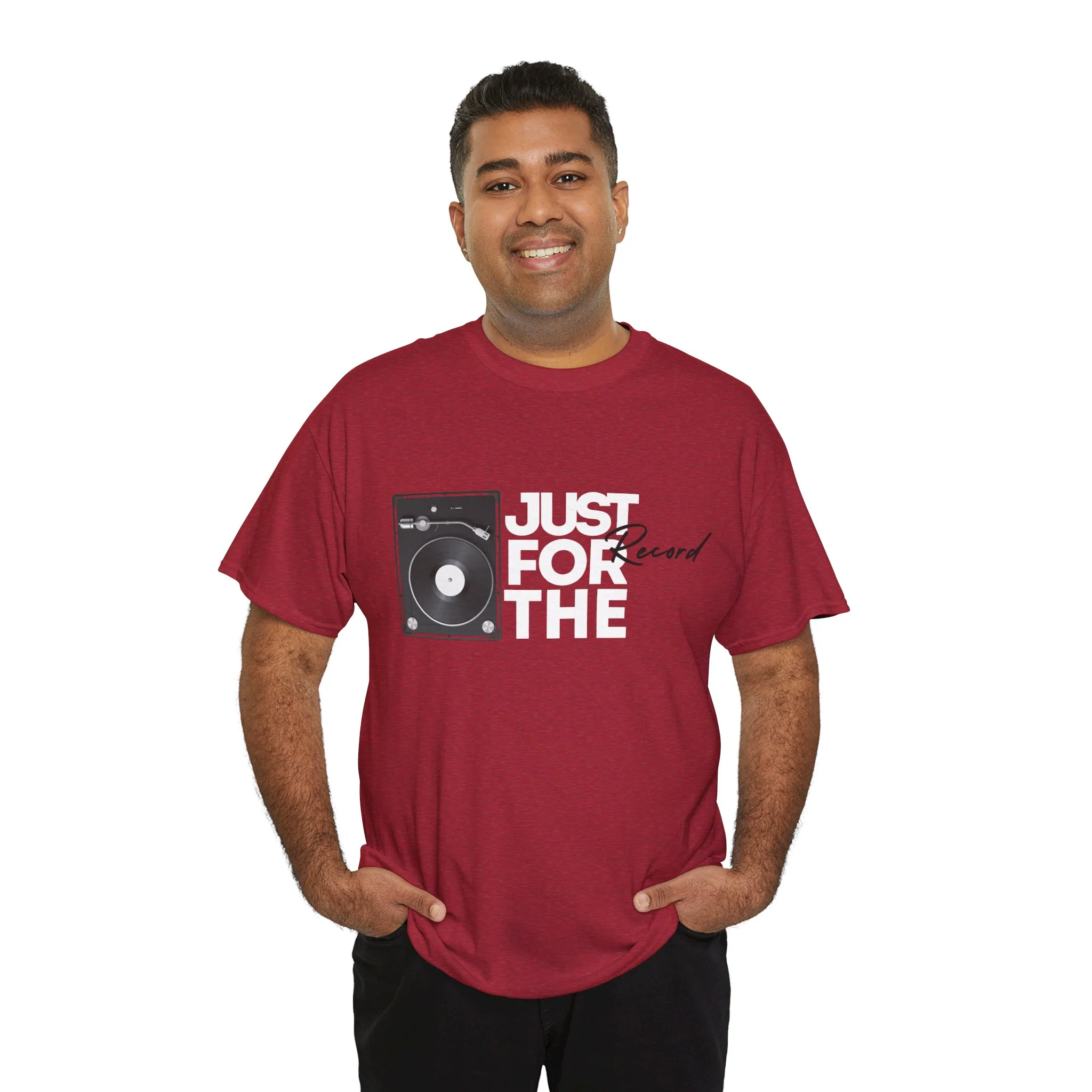 'Just for the Record' Men's Vinyl T-Shirt - Image 16