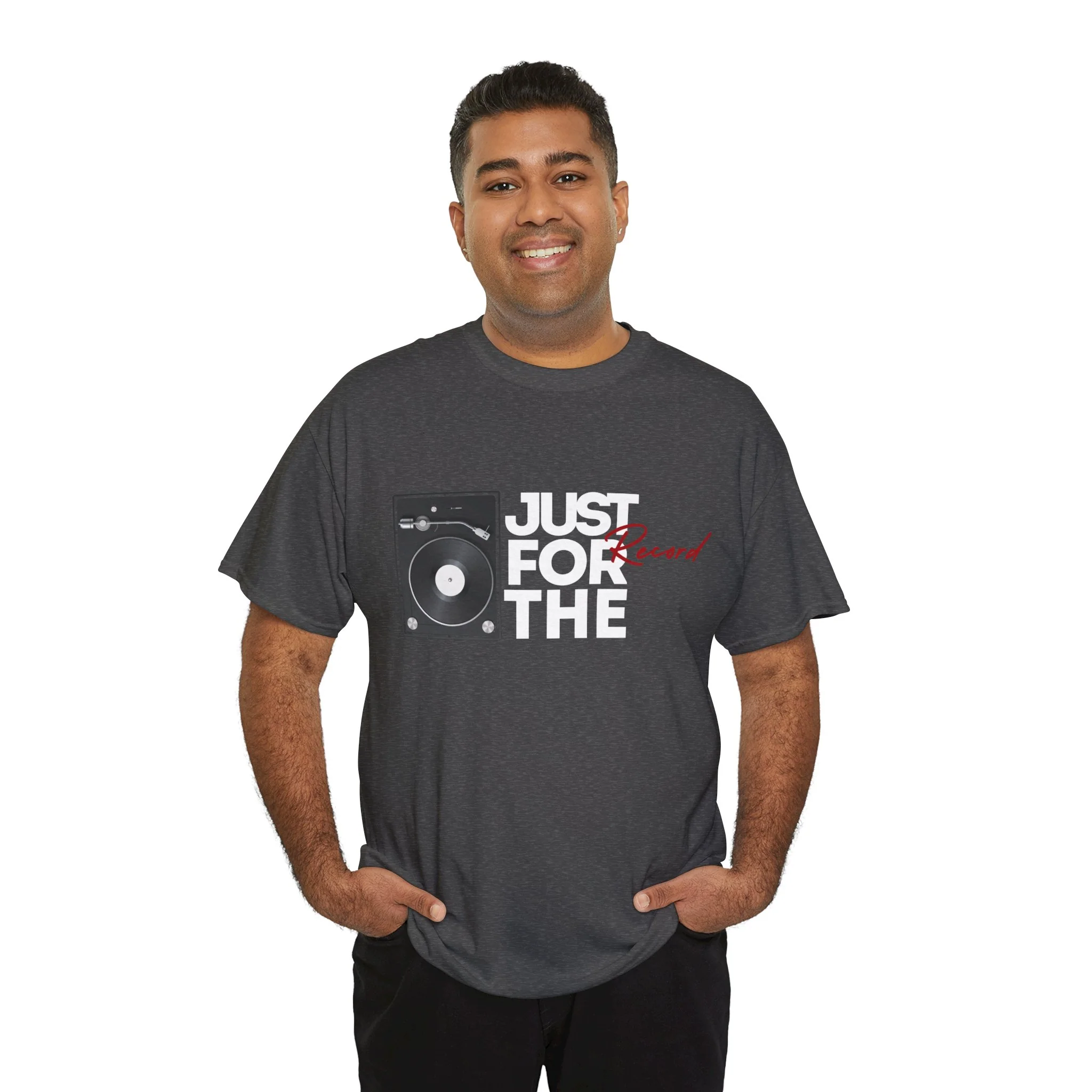 'Just for the Record' Men's Vinyl T-Shirt - Image 25