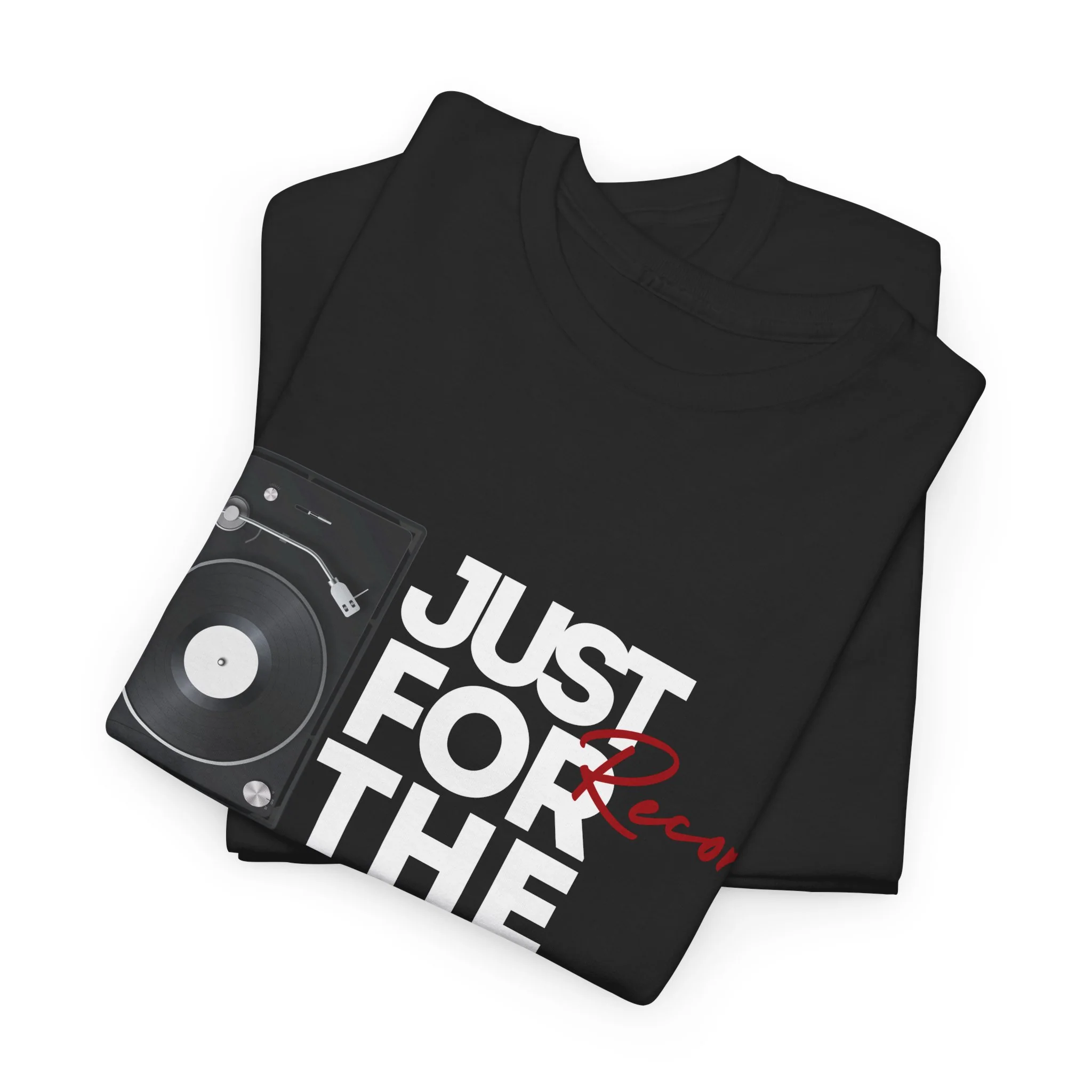 'Just for the Record' Men's Vinyl T-Shirt - Image 3