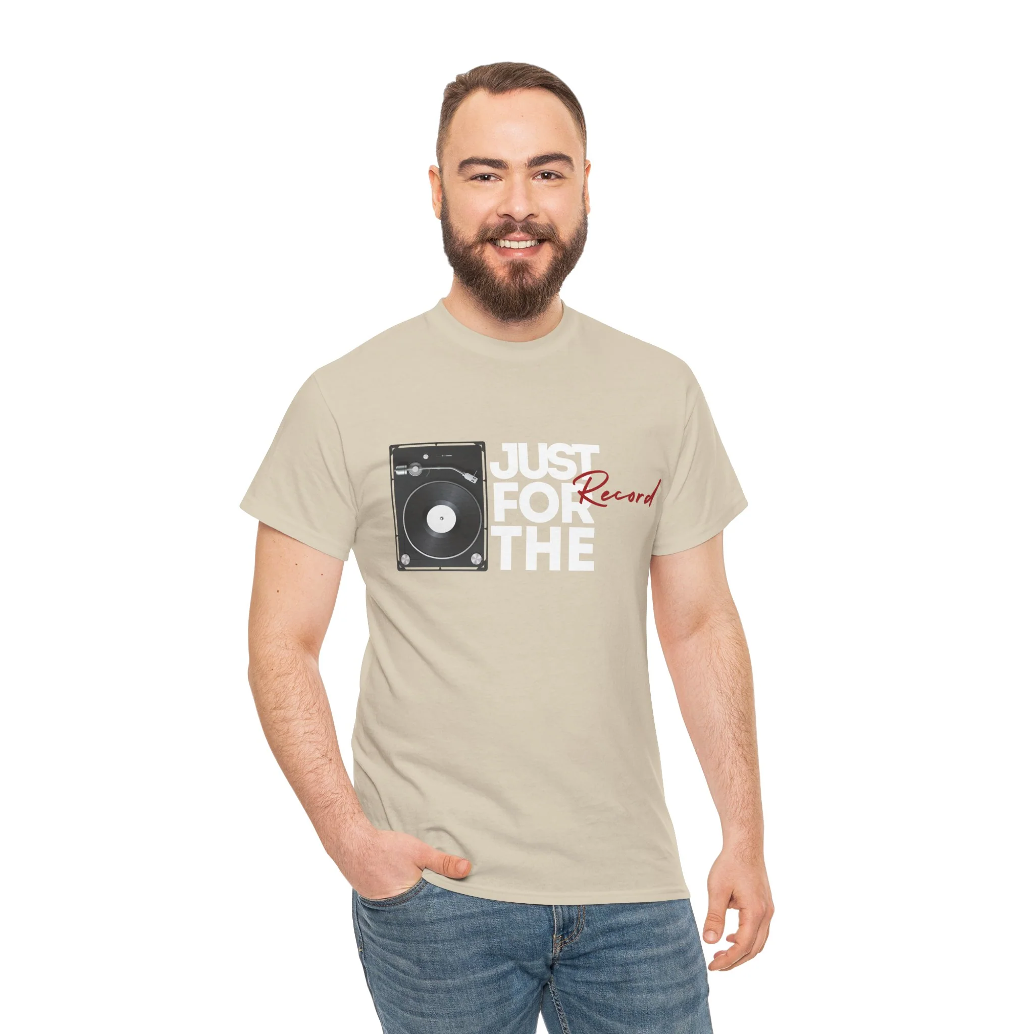 'Just for the Record' Men's Vinyl T-Shirt - Image 33