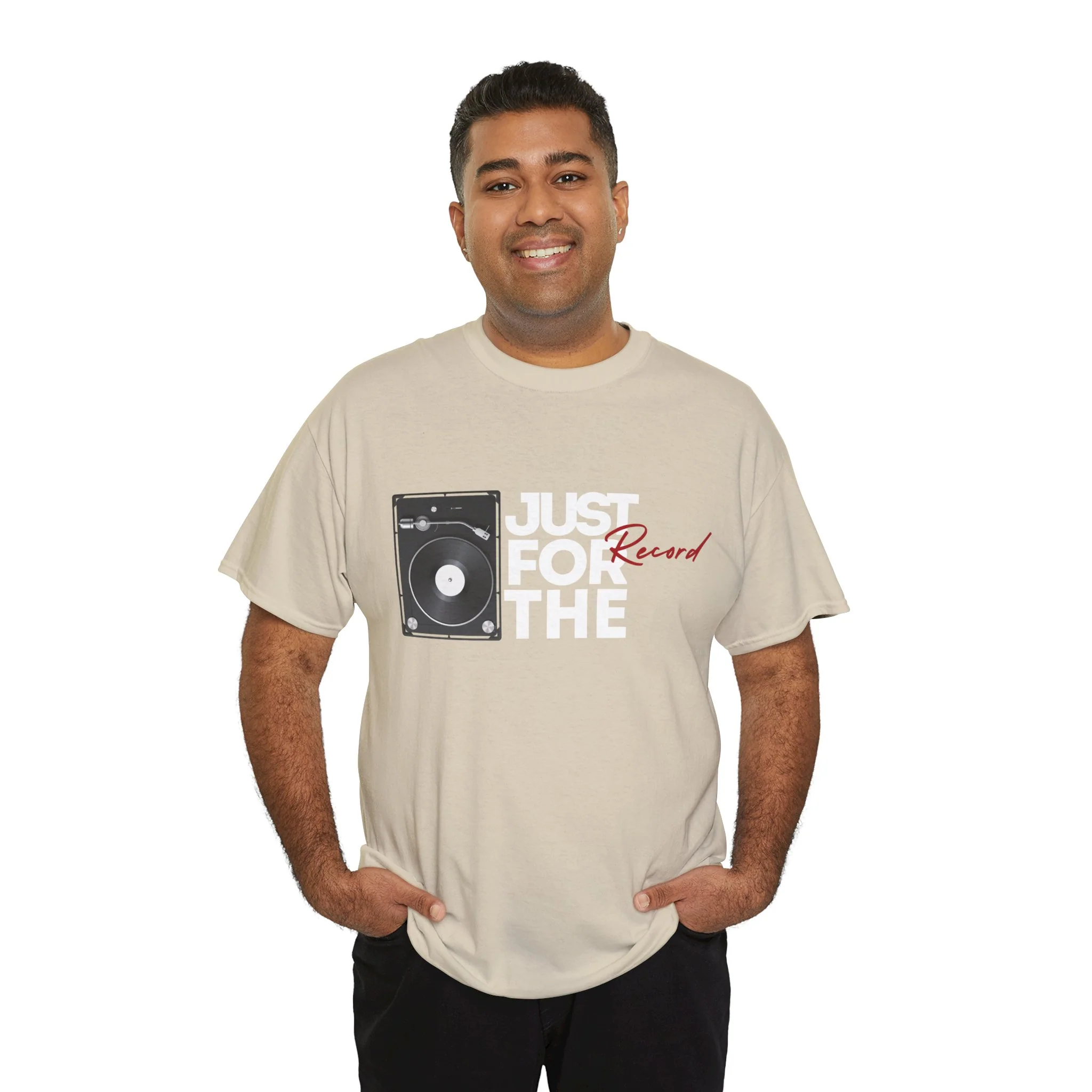 'Just for the Record' Men's Vinyl T-Shirt - Image 34