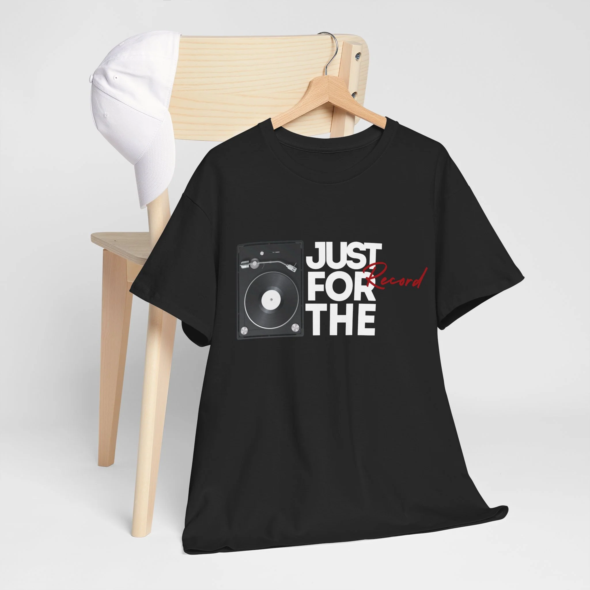 'Just for the Record' Men's Vinyl T-Shirt - Image 4