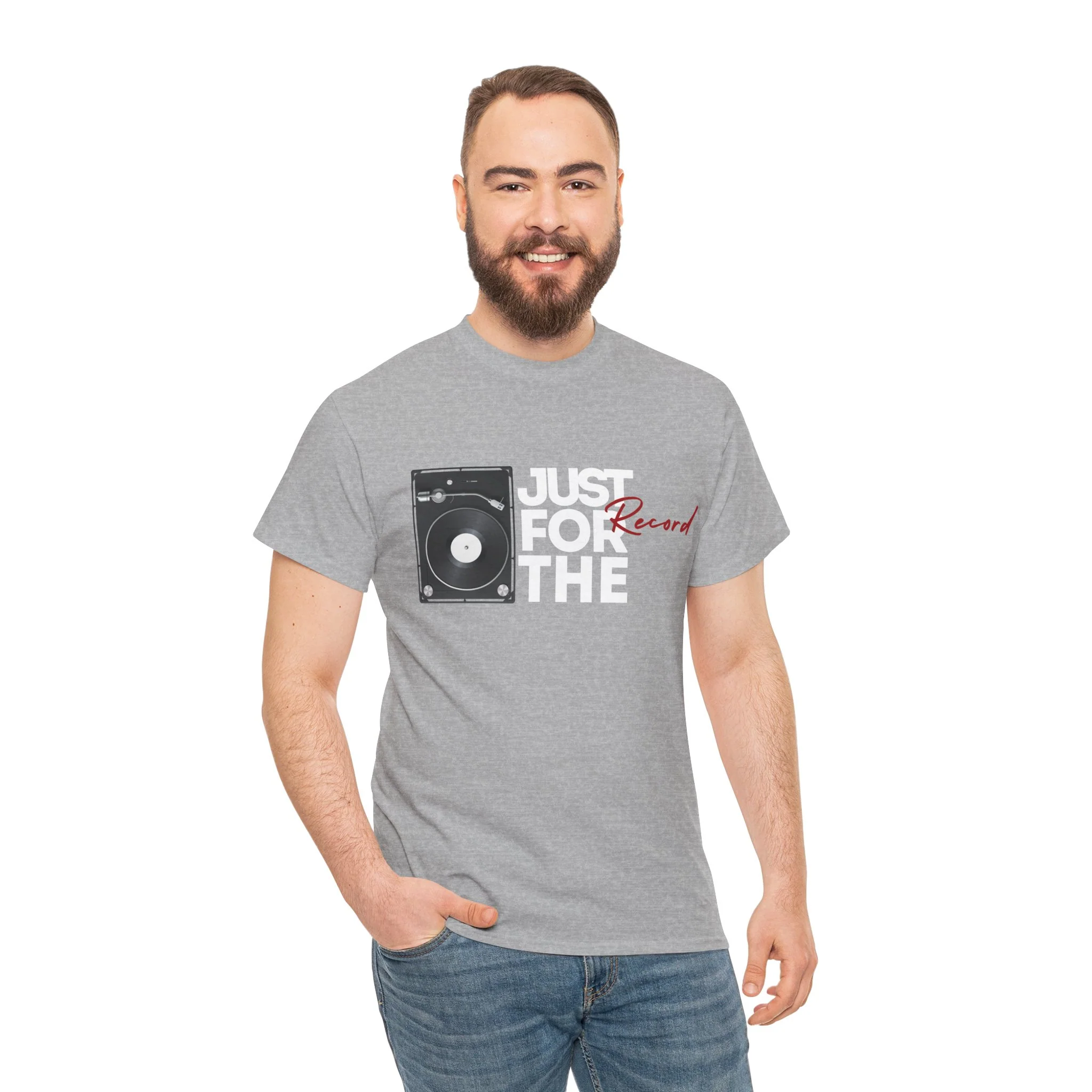 'Just for the Record' Men's Vinyl T-Shirt - Image 42