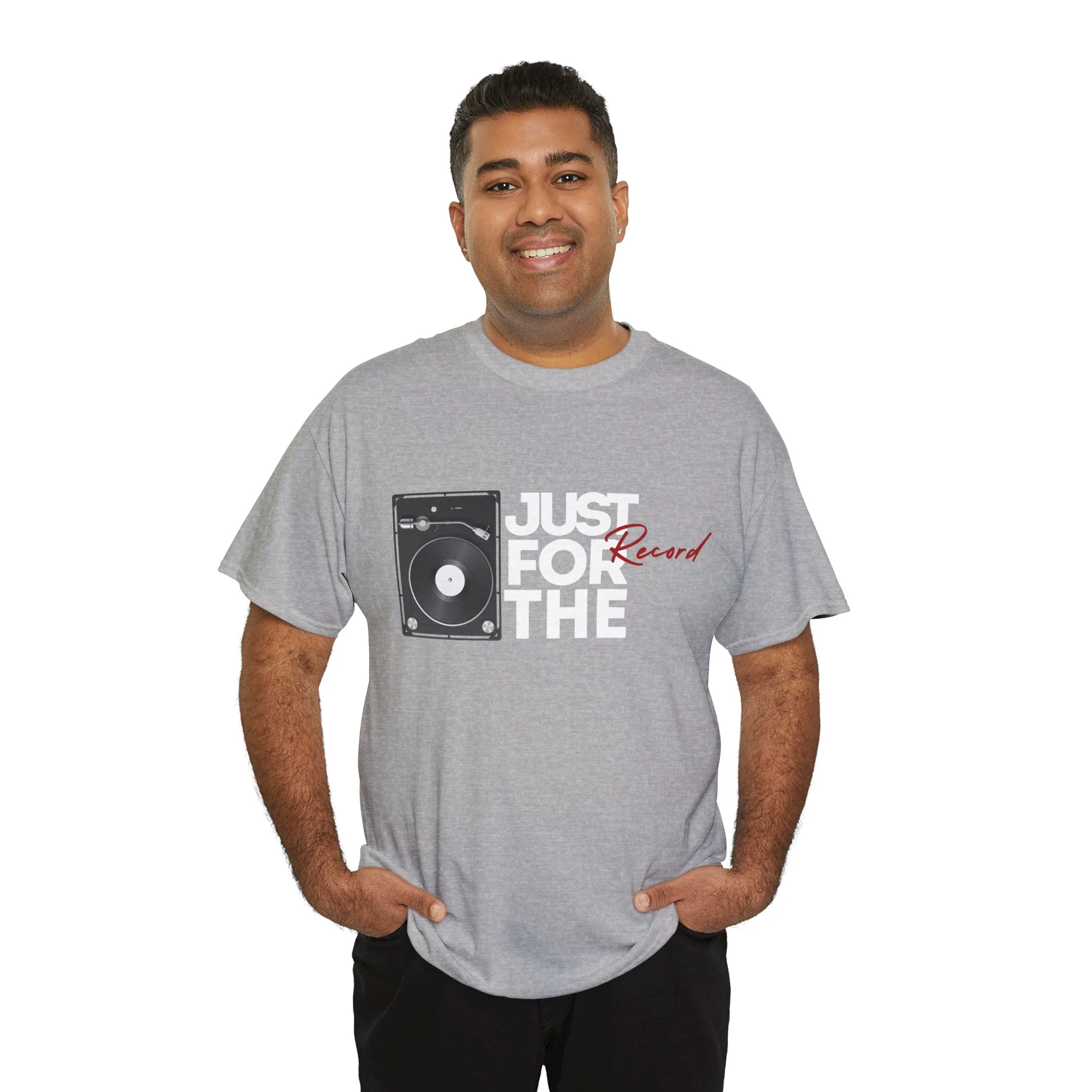 'Just for the Record' Men's Vinyl T-Shirt - Image 43