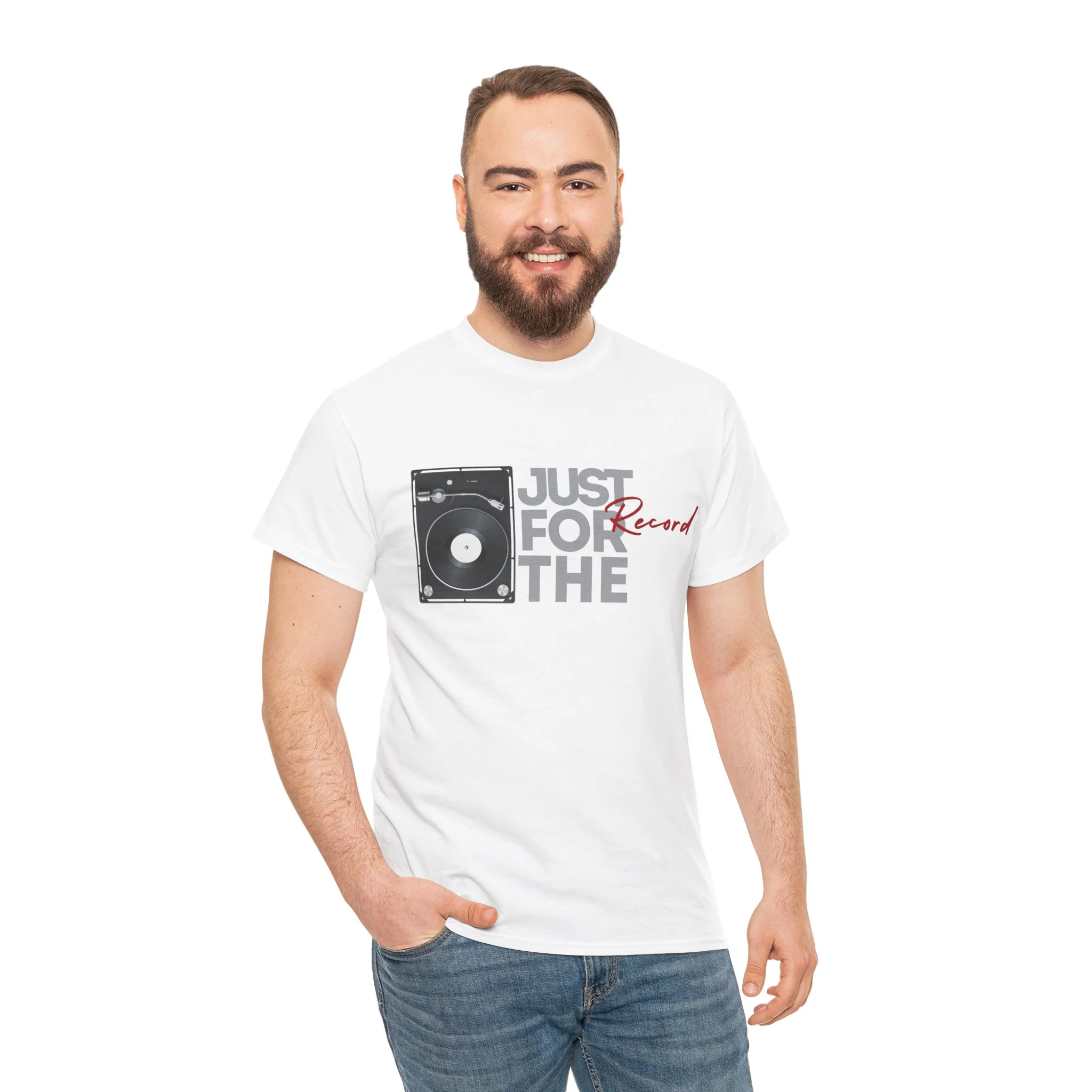 'Just for the Record' Men's Vinyl T-Shirt - Image 51
