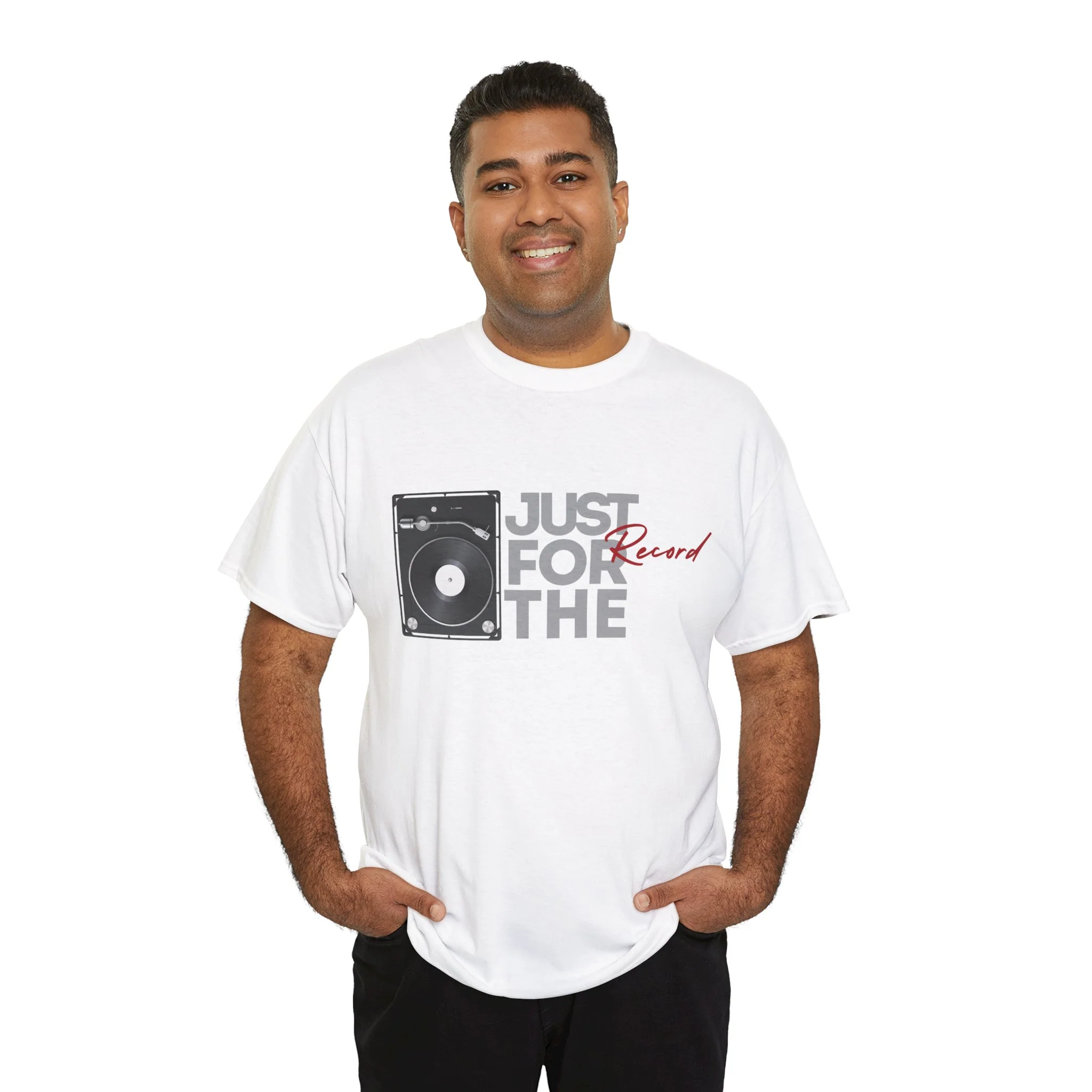 'Just for the Record' Men's Vinyl T-Shirt - Image 52