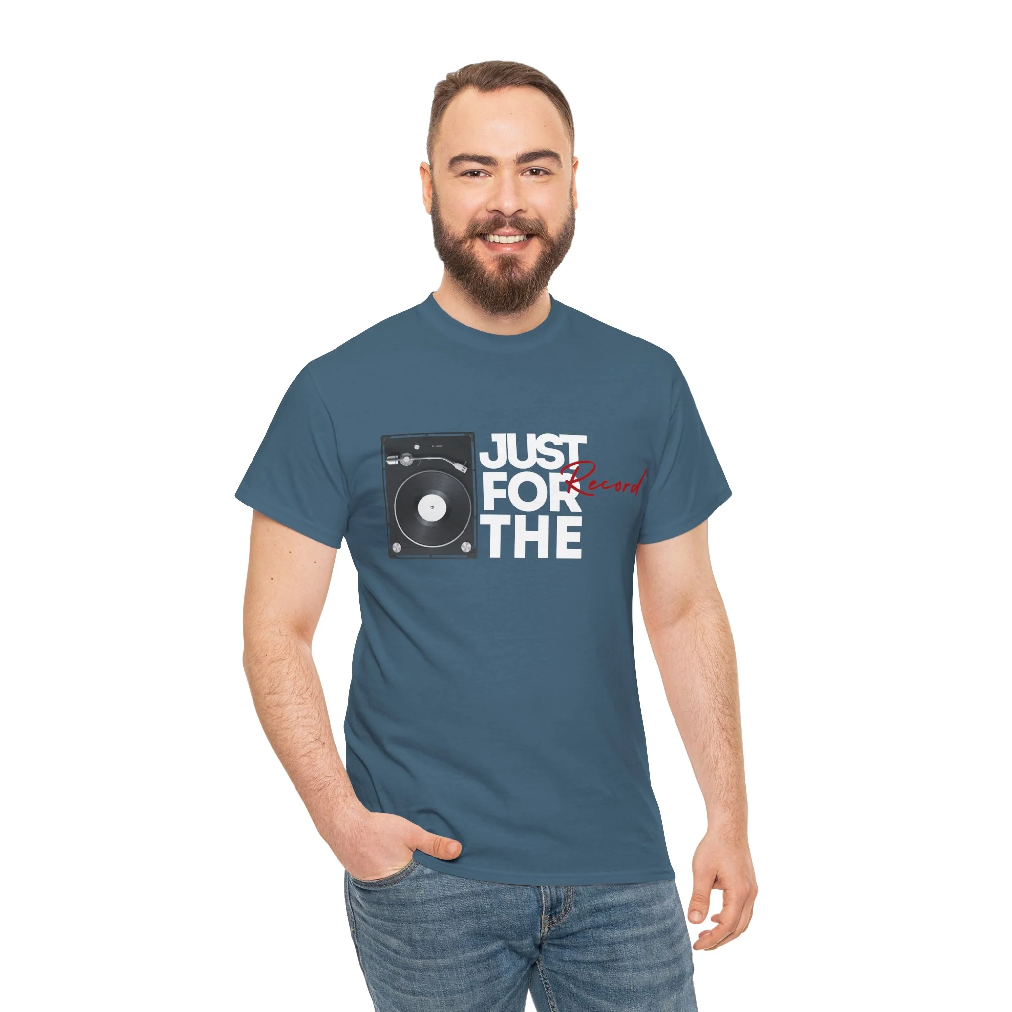 'Just for the Record' Men's Vinyl T-Shirt - Image 60