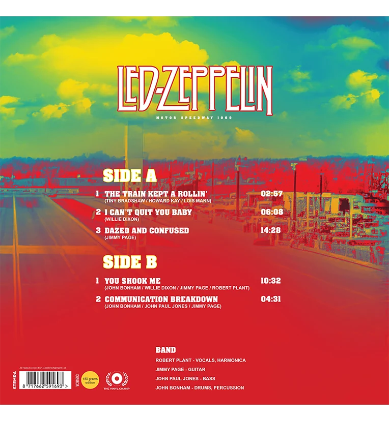 Led Zeppelin – Motor Speedway 1969 (Limited Edition 12-Inch Album on 180g Transparent Green Vinyl) - Image 3