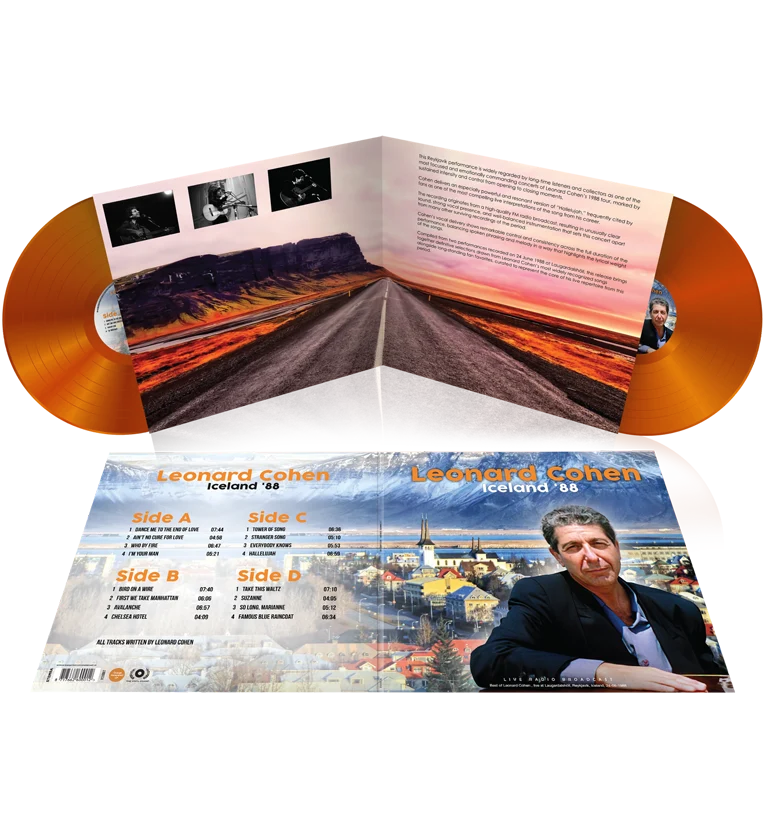 Leonard Cohen – Iceland ’88 (Limited Edition Double-LP on 180g Transparent Orange Vinyl)
