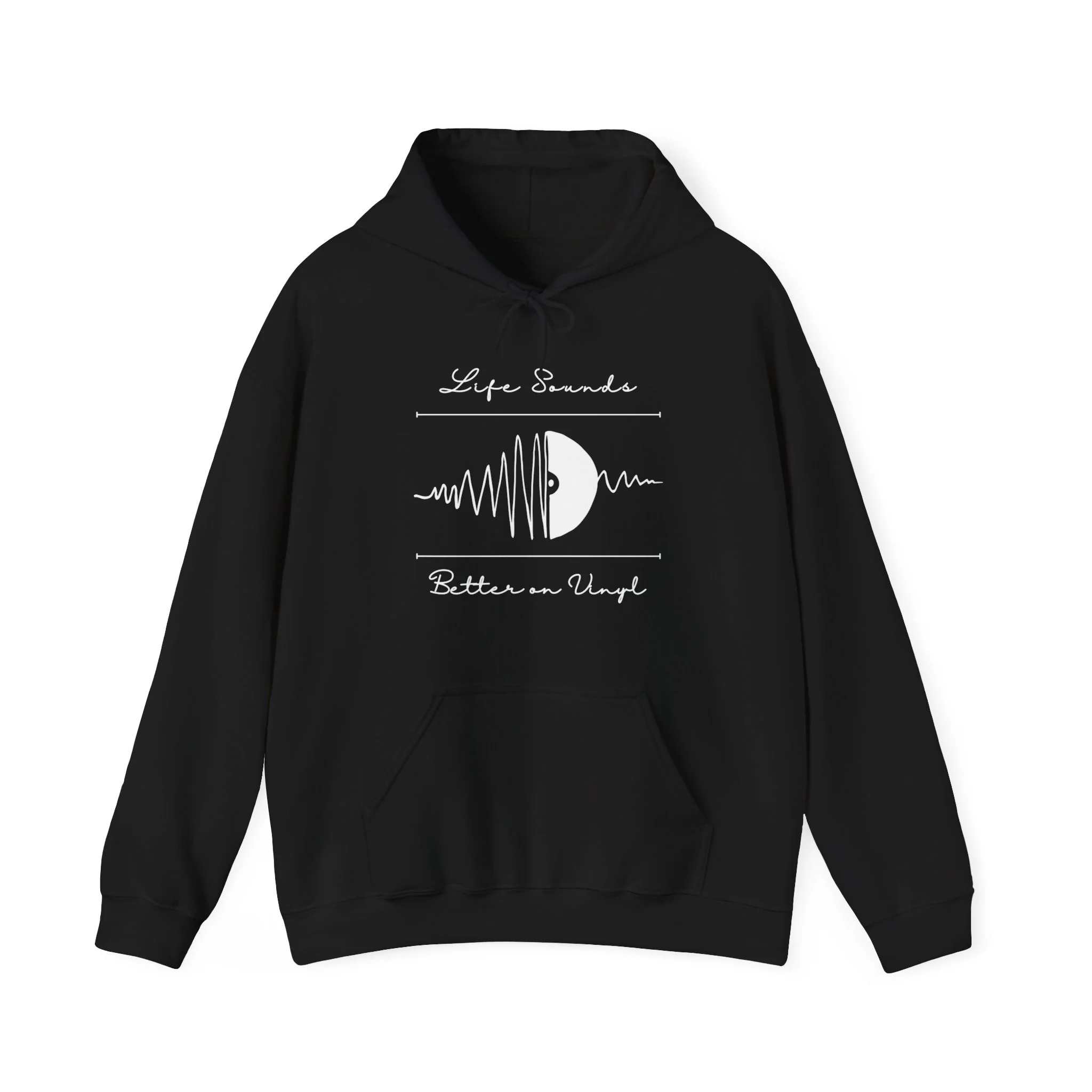 'Life Sounds Better on Vinyl' Men's Hoodie - Image 25