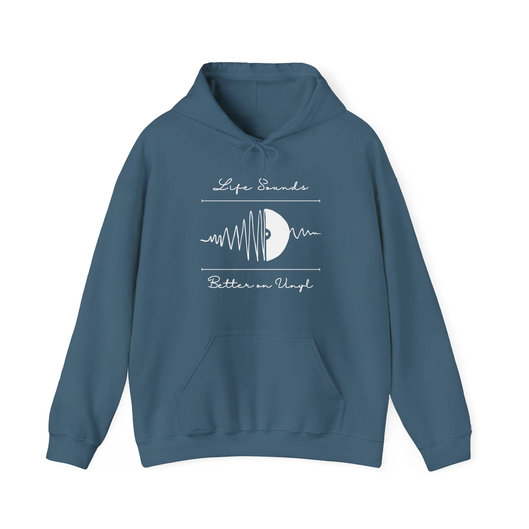 'Life Sounds Better on Vinyl' Men's Hoodie - Image 41