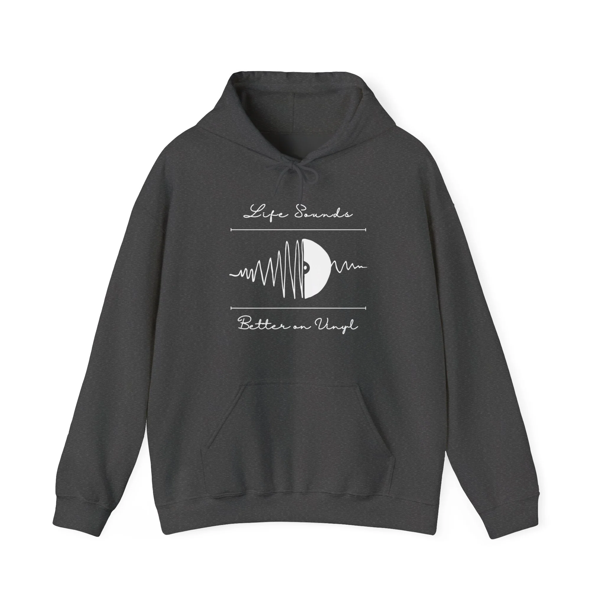 'Life Sounds Better on Vinyl' Men's Hoodie - Image 9