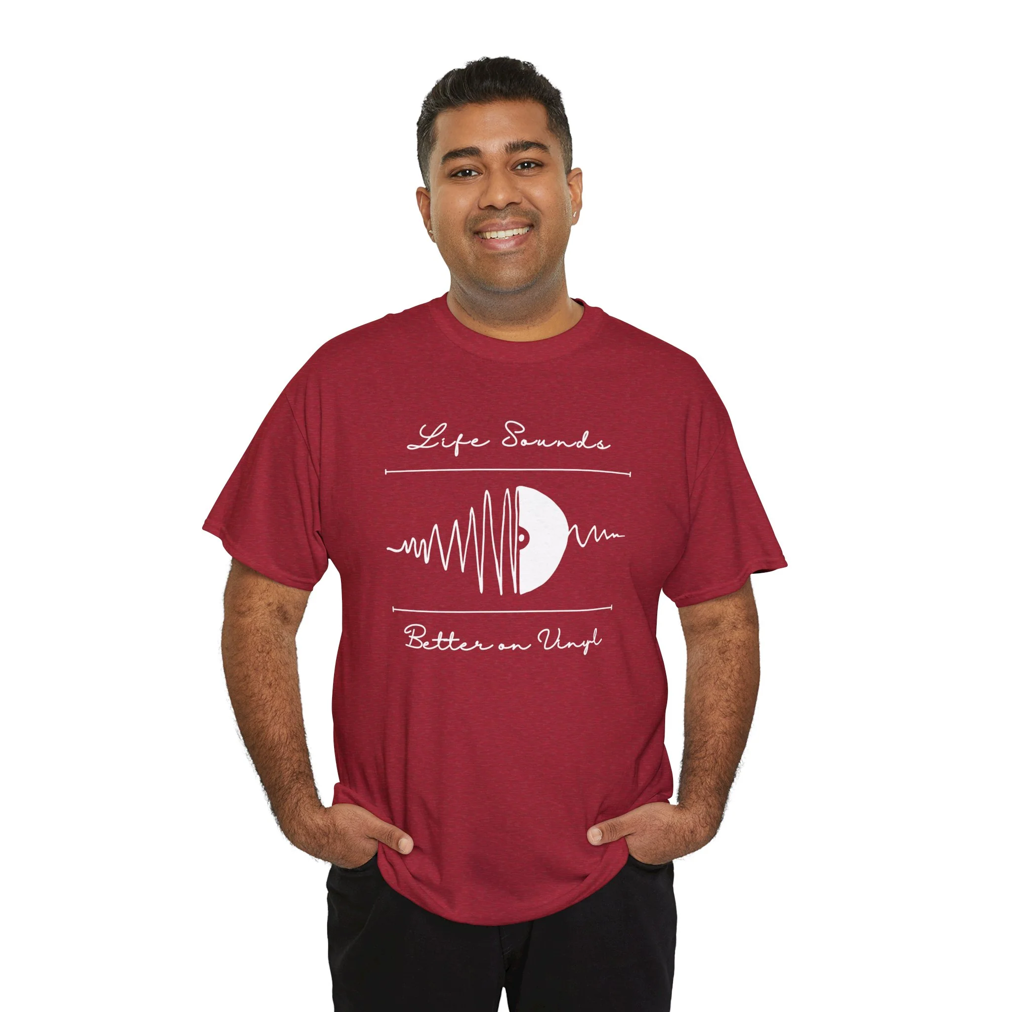 'Life Sounds Better on Vinyl' Men's T-Shirt - Image 16