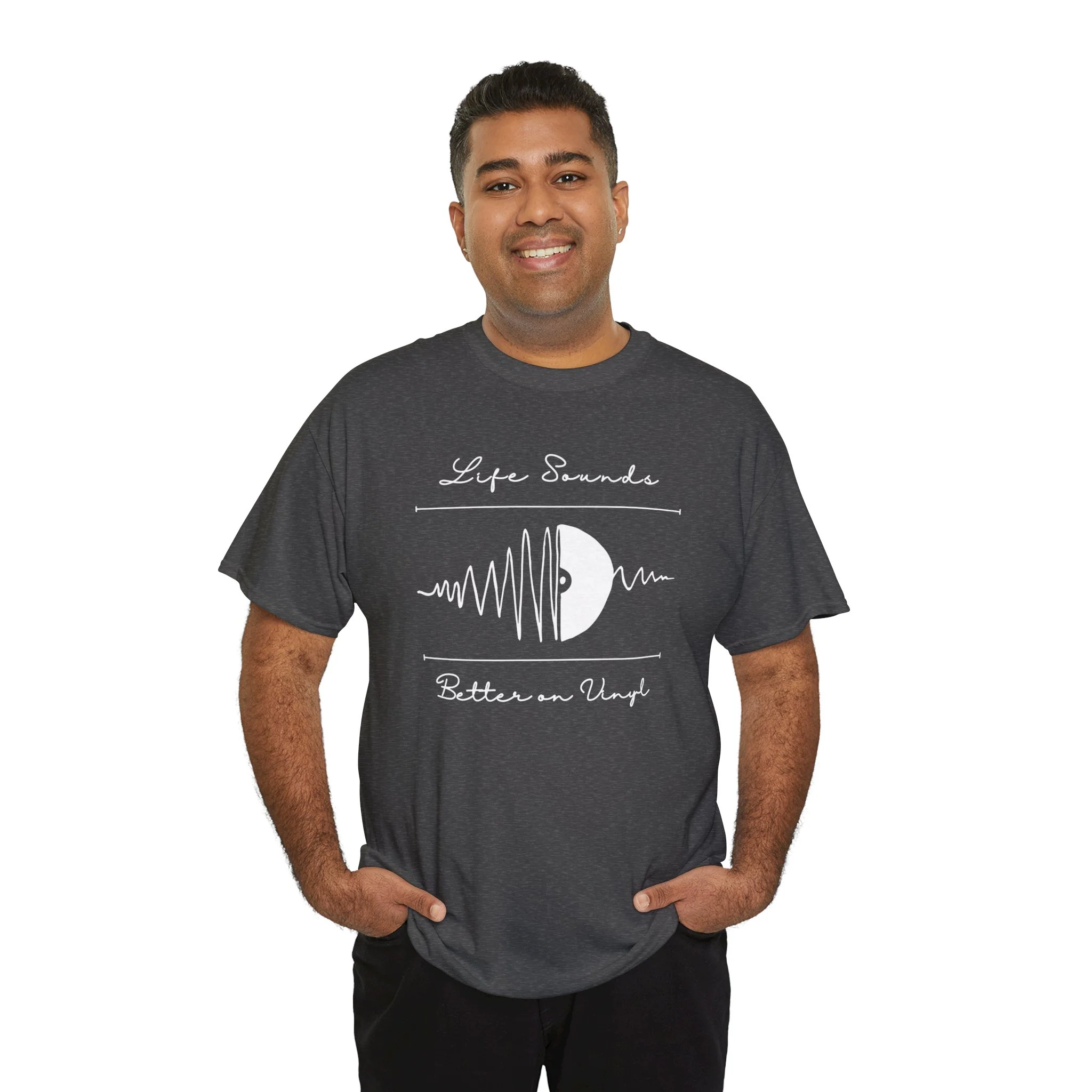 'Life Sounds Better on Vinyl' Men's T-Shirt - Image 25