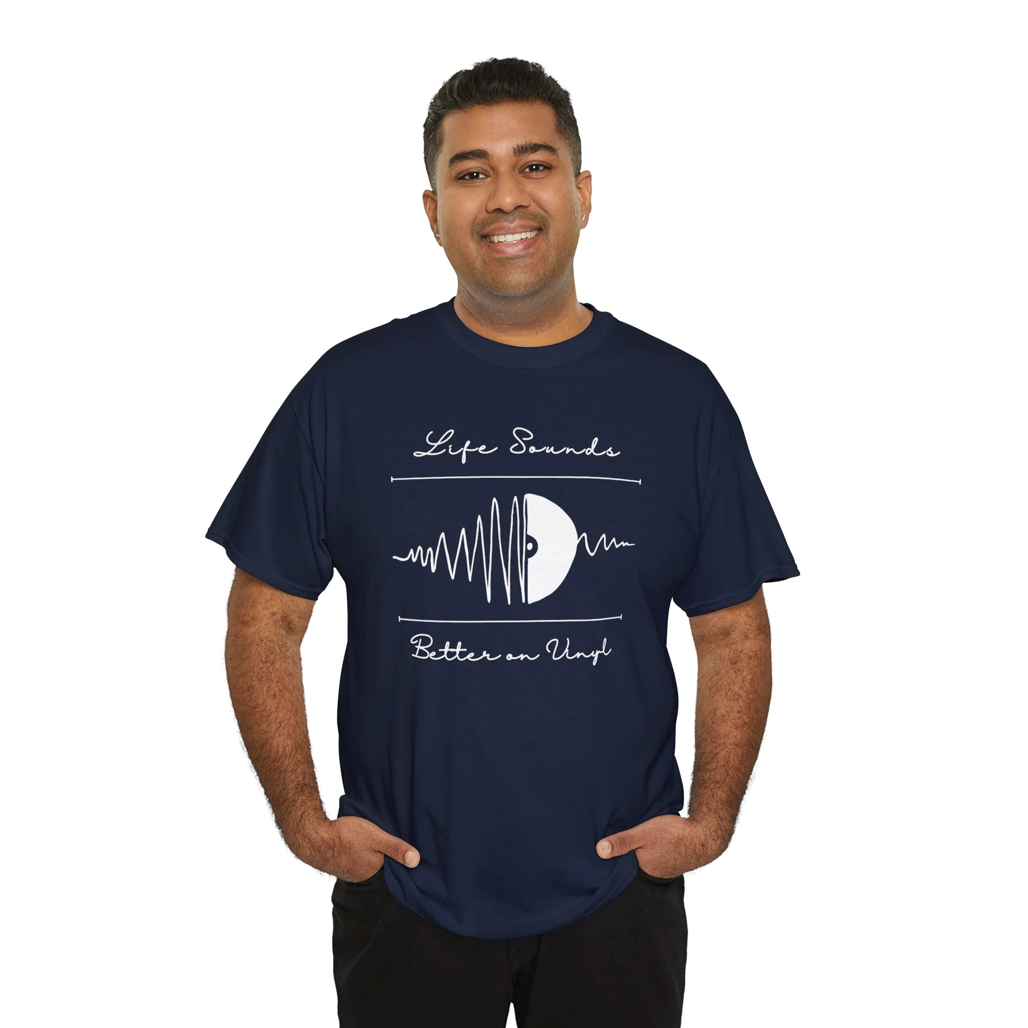 'Life Sounds Better on Vinyl' Men's T-Shirt - Image 34