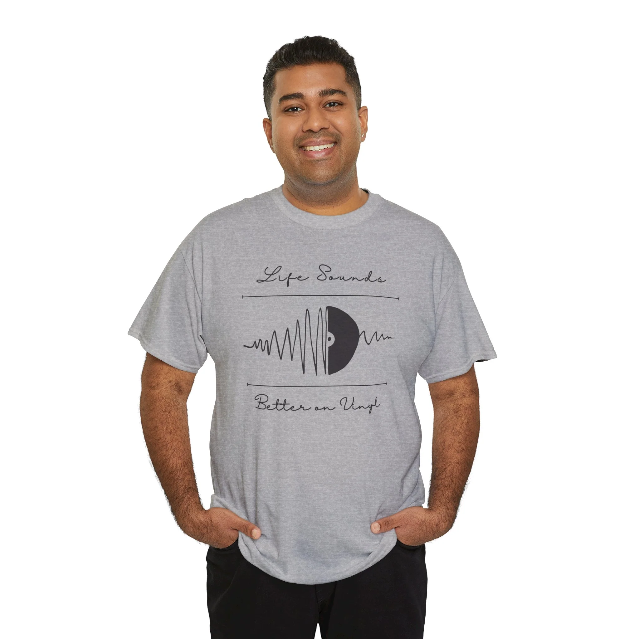 'Life Sounds Better on Vinyl' Men's T-Shirt - Image 43