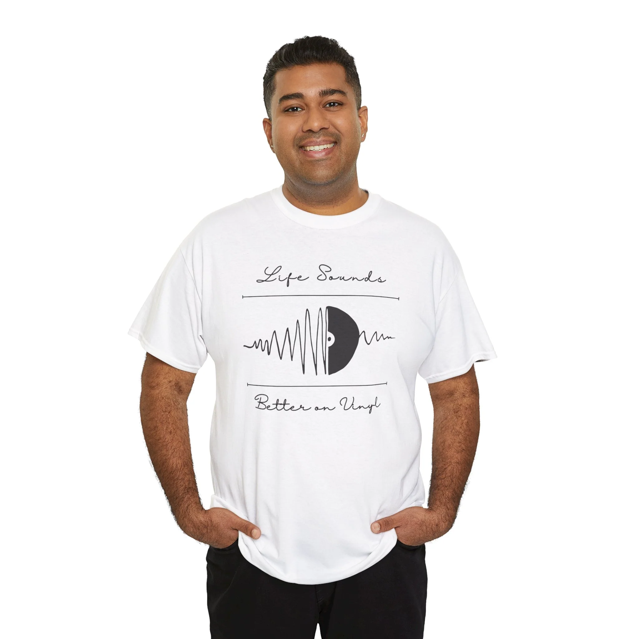 'Life Sounds Better on Vinyl' Men's T-Shirt - Image 52