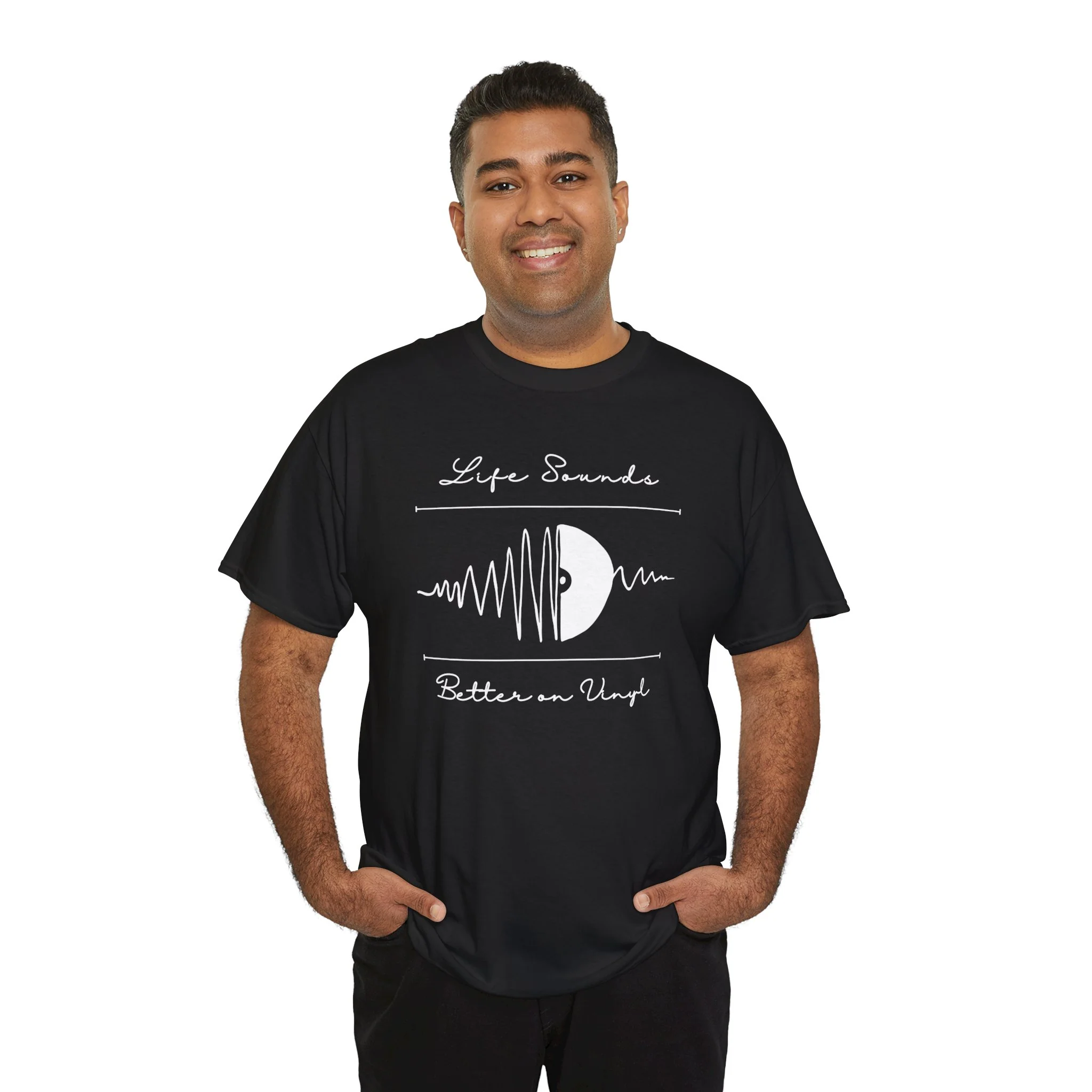 'Life Sounds Better on Vinyl' Men's T-Shirt - Image 61