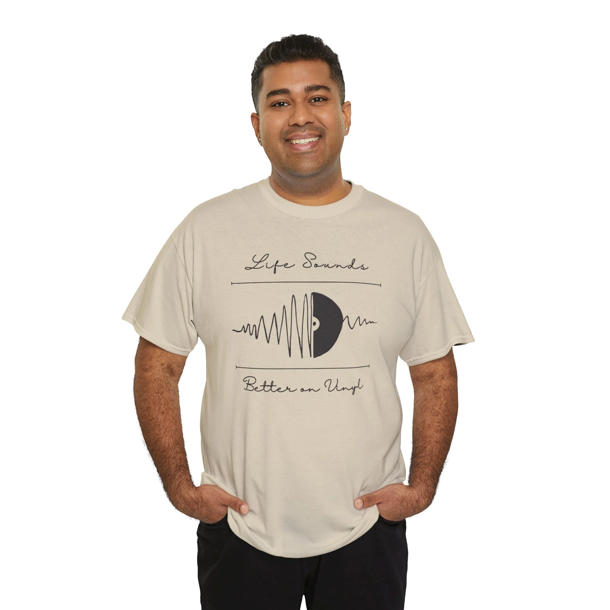 'Life Sounds Better on Vinyl' Men's T-Shirt - Image 7
