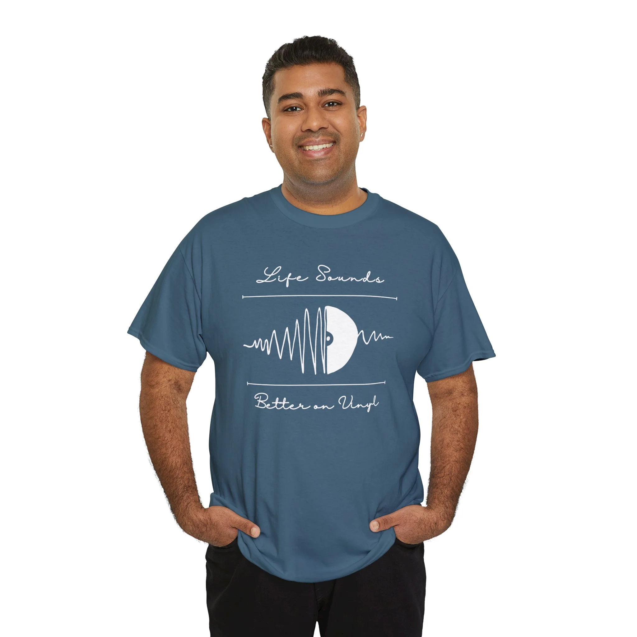 'Life Sounds Better on Vinyl' Men's T-Shirt - Image 70