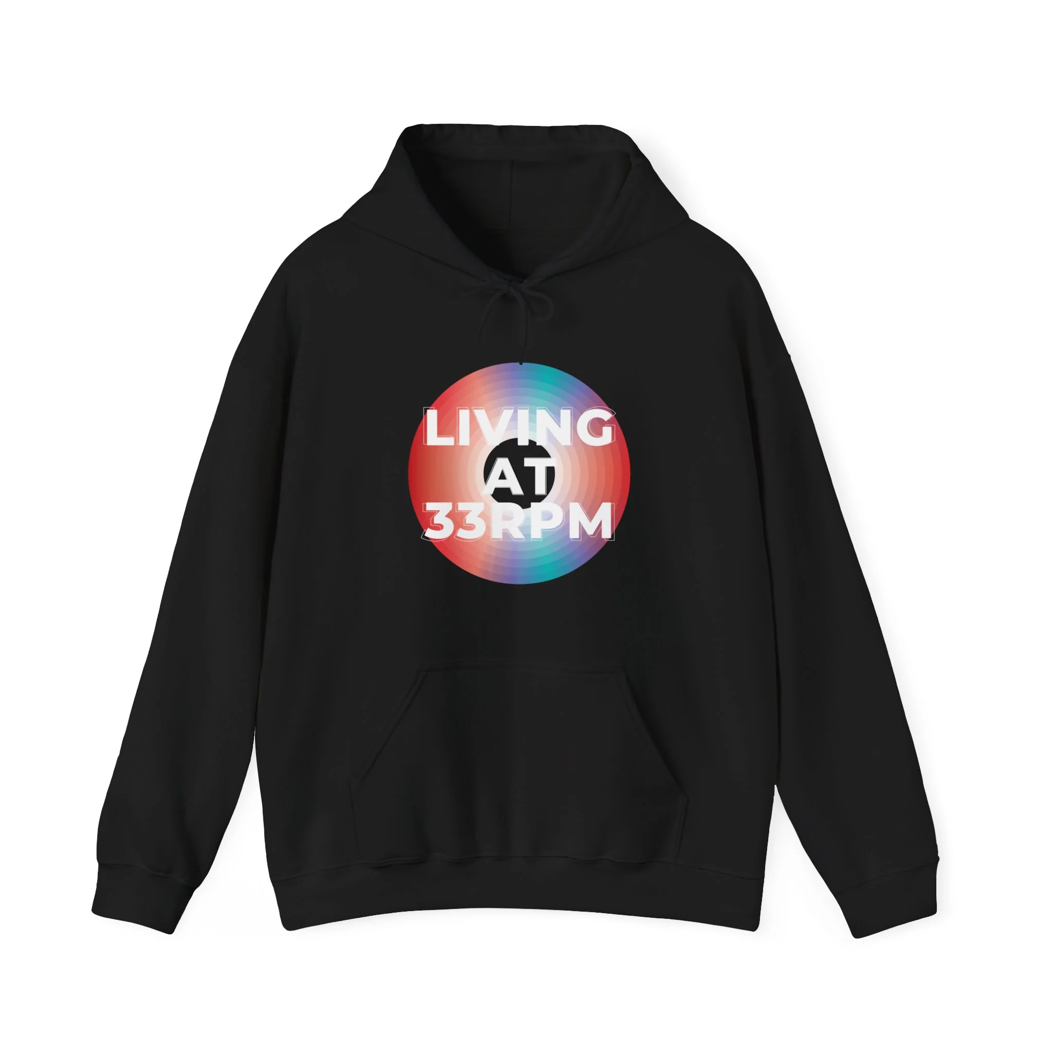 'Living at 33rpm' Men's Hoodie - Image 17