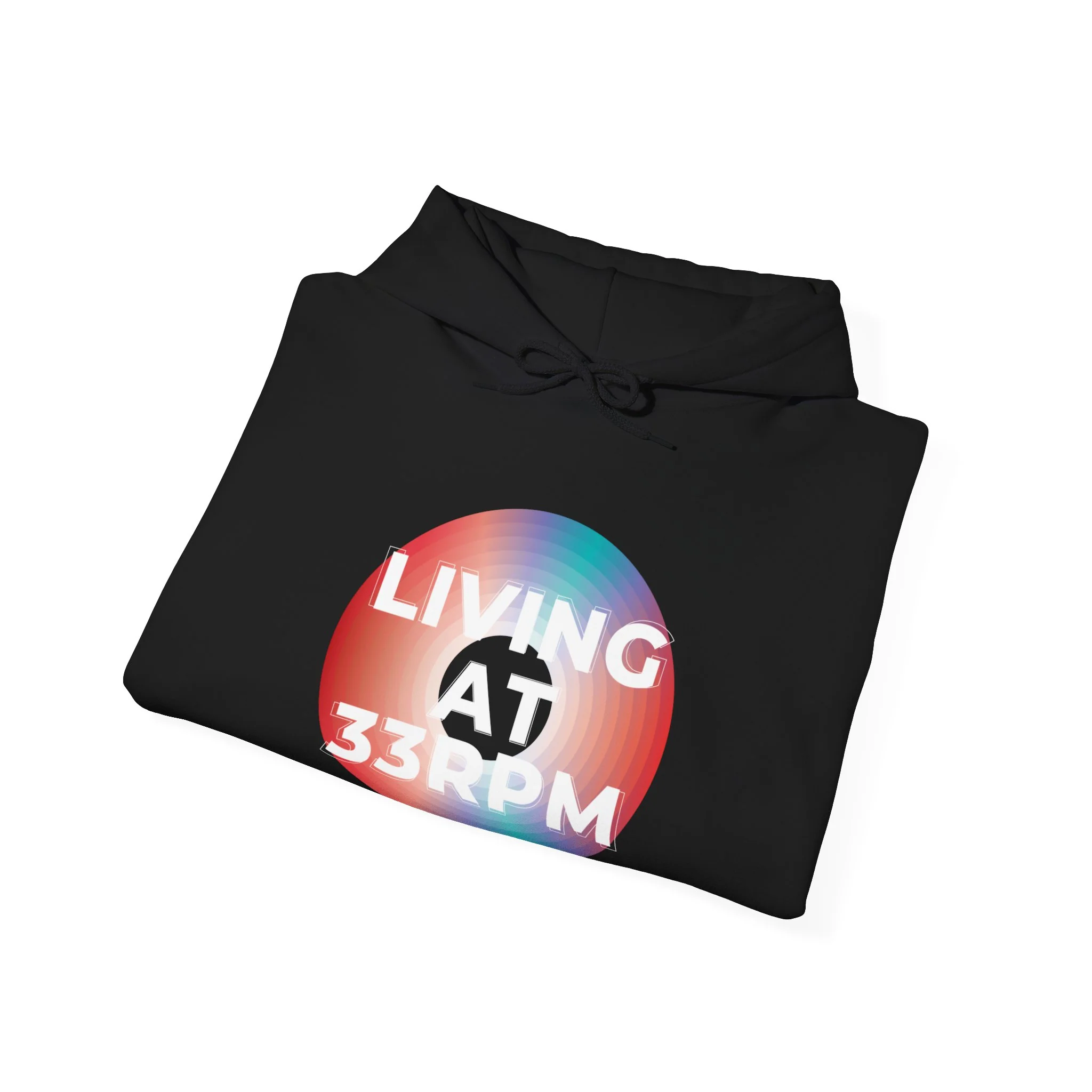 'Living at 33rpm' Men's Hoodie - Image 20