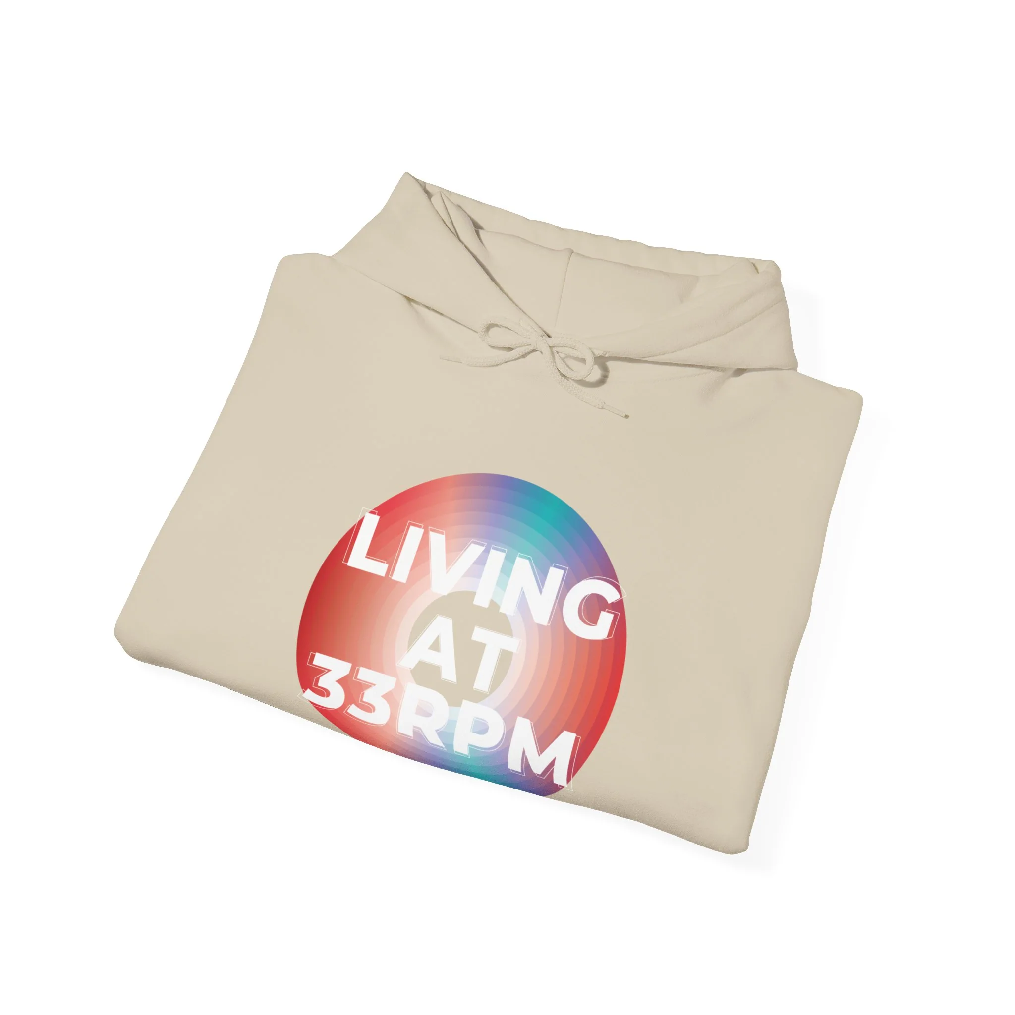 'Living at 33rpm' Men's Hoodie - Image 28