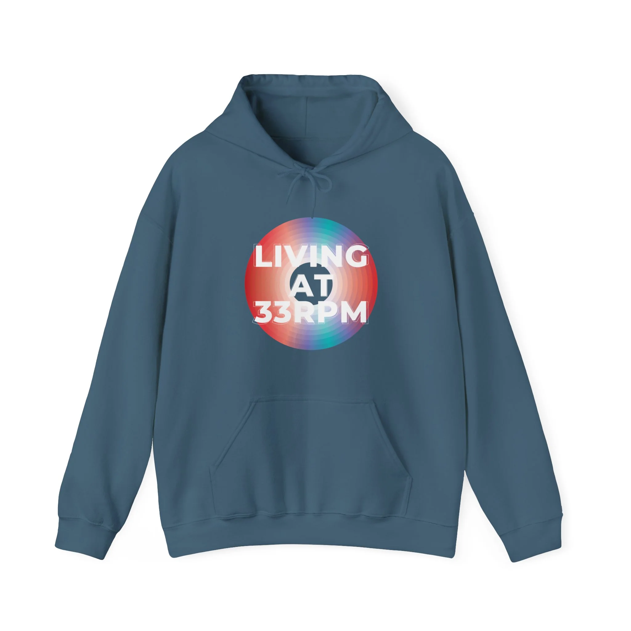 'Living at 33rpm' Men's Hoodie - Image 41