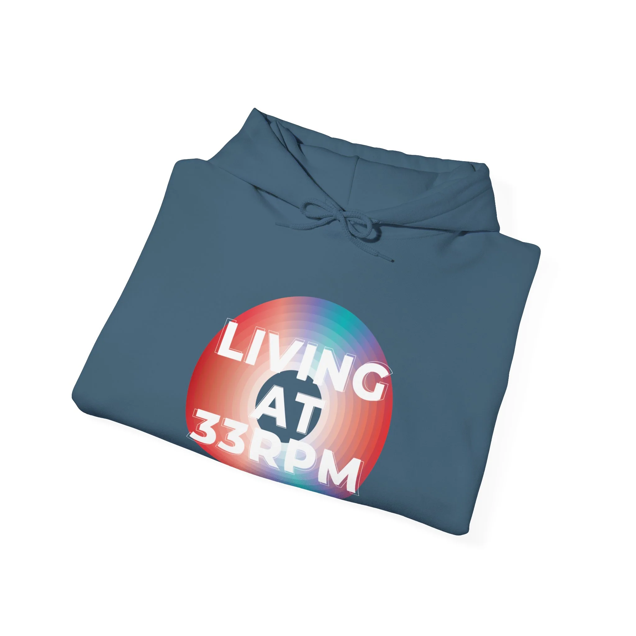 'Living at 33rpm' Men's Hoodie - Image 44