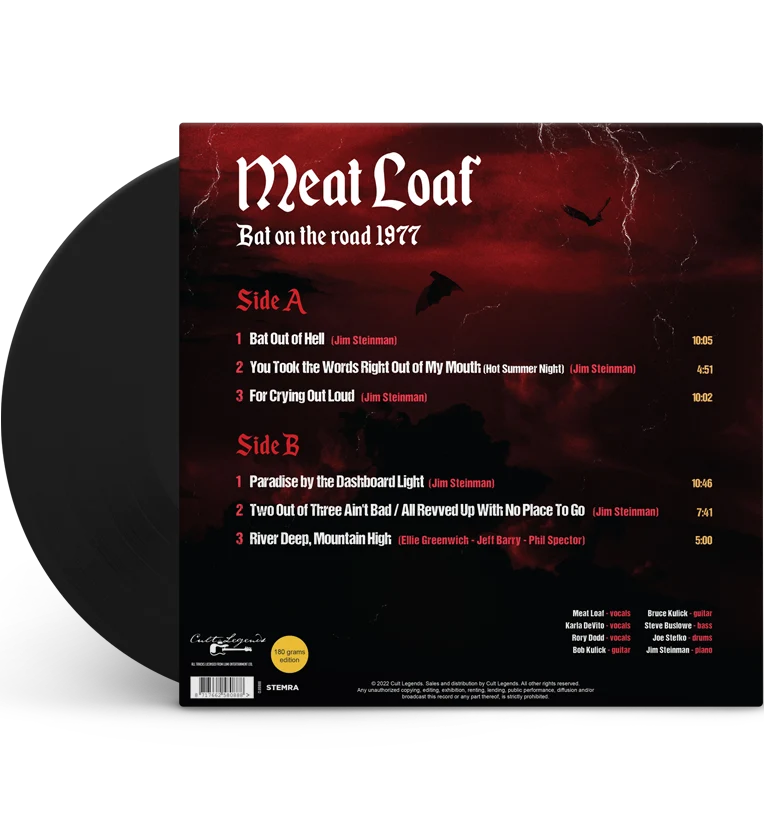 Meat Loaf – Bat On the Road 1977 (12-Inch Album on 180g Vinyl) - Image 4