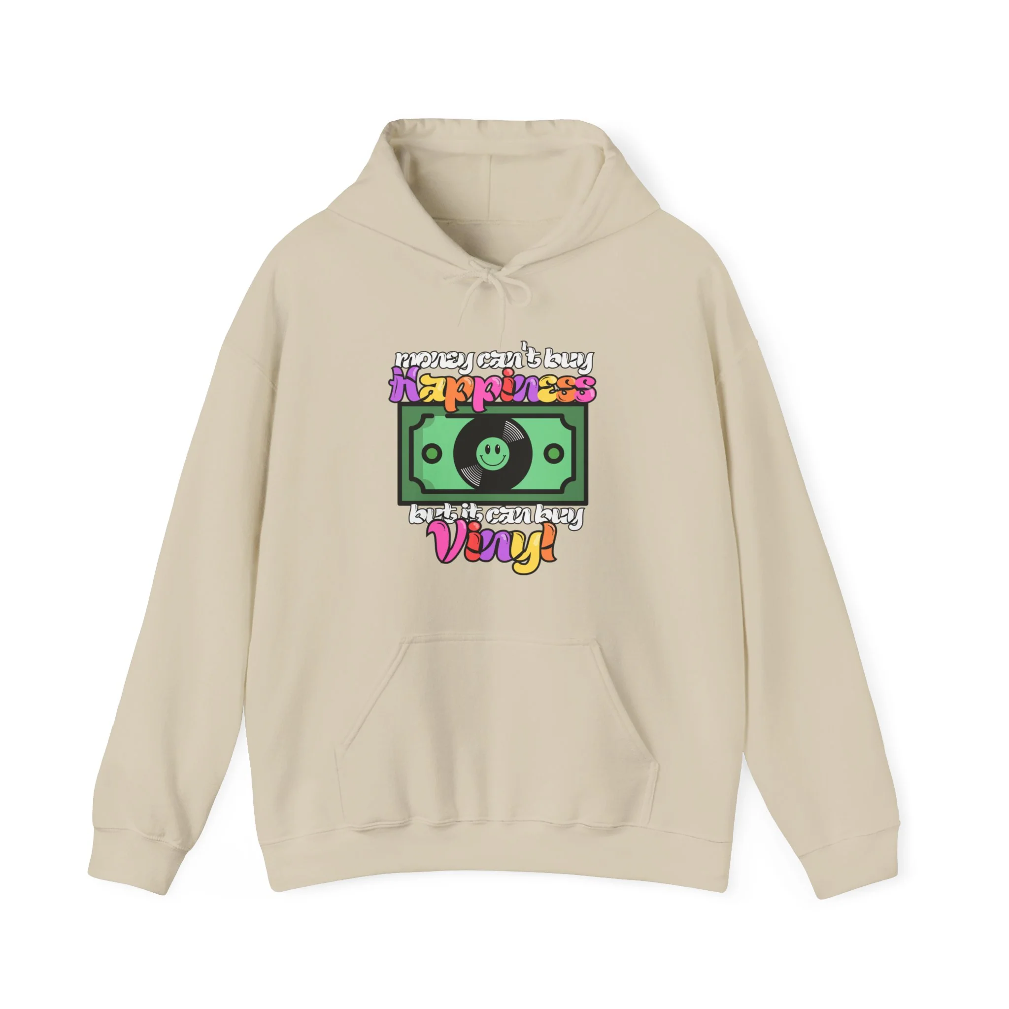 'Money Can't Buy Happiness, But It Can Buy Vinyl' Men's Hoodie - Image 33