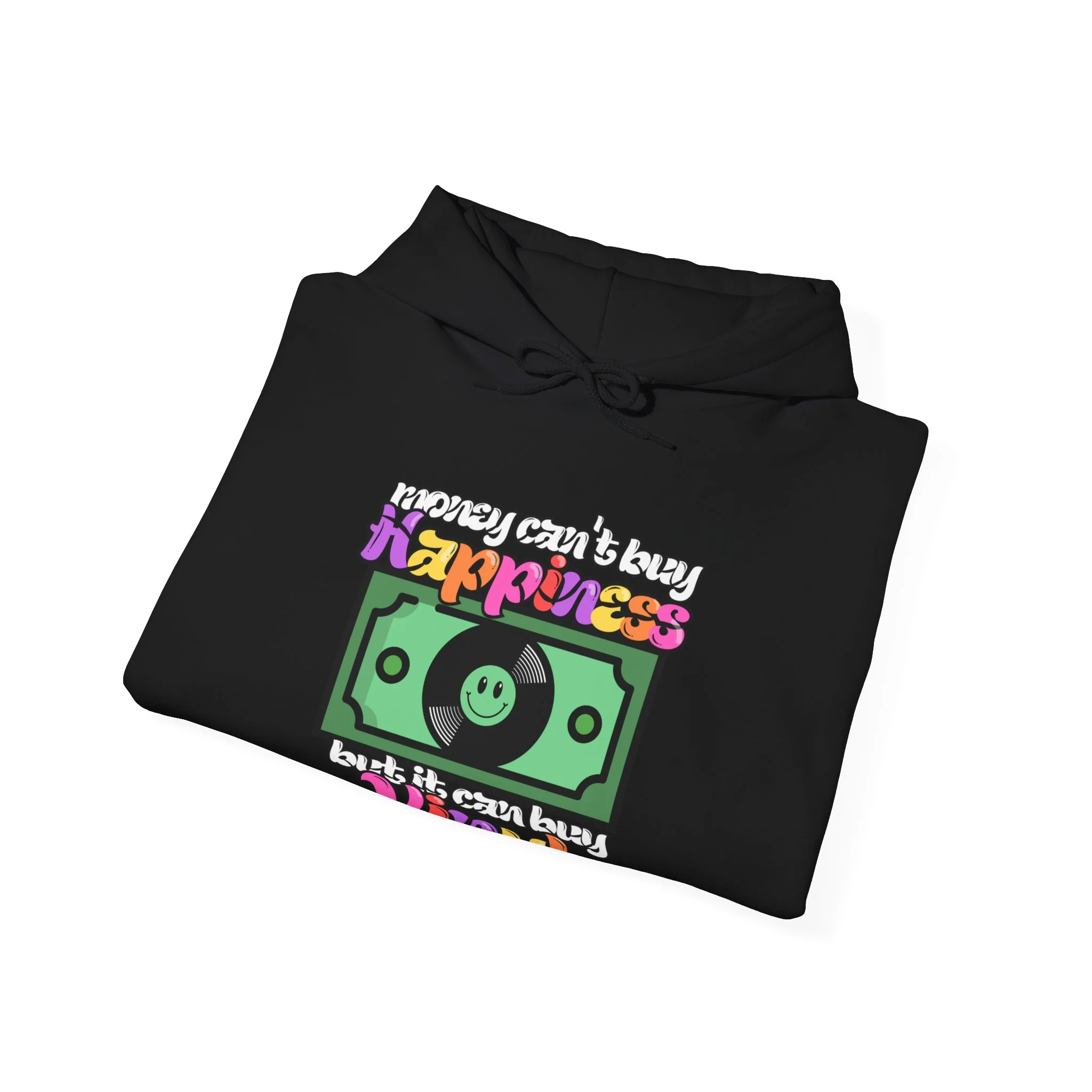 'Money Can't Buy Happiness, But It Can Buy Vinyl' Men's Hoodie - Image 4