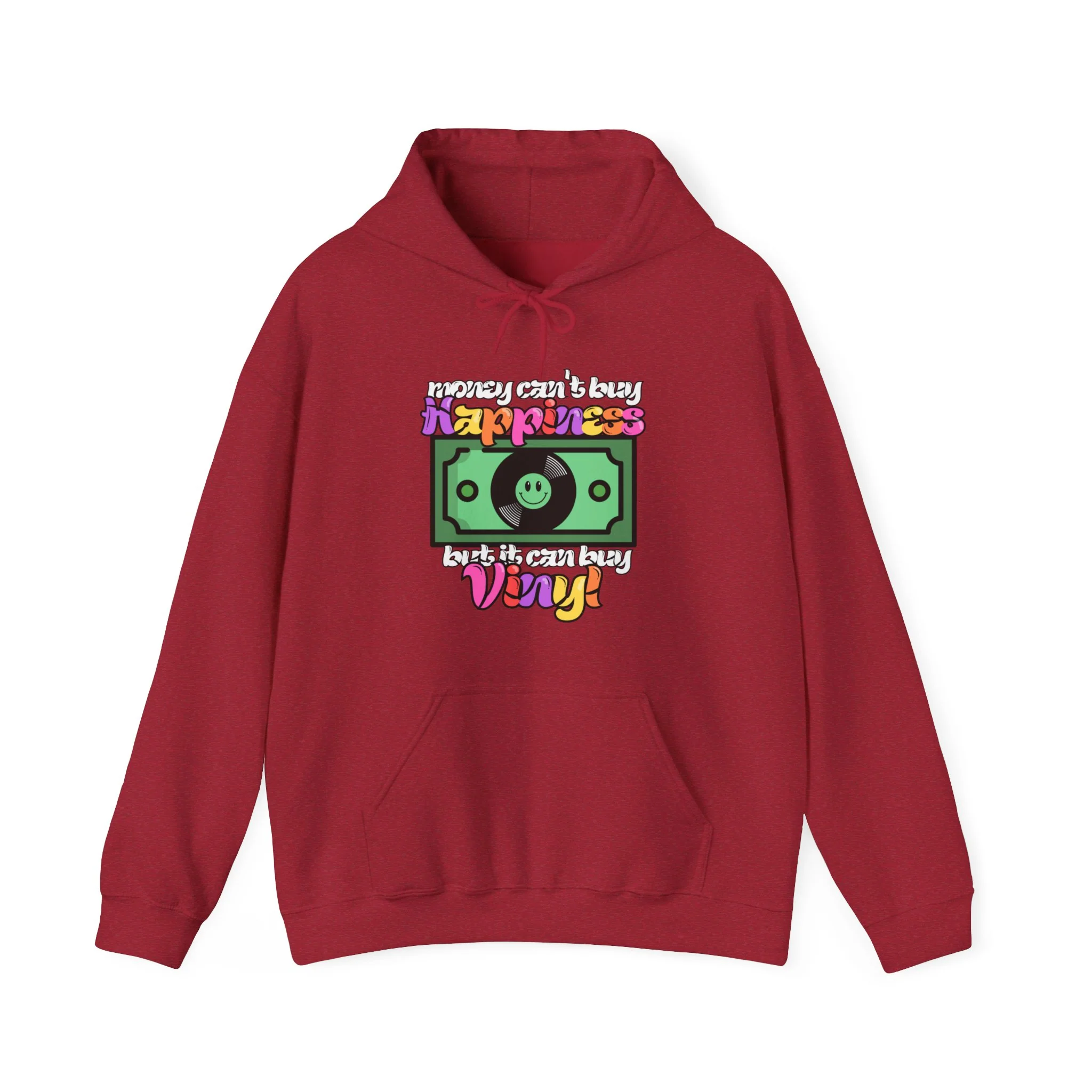'Money Can't Buy Happiness, But It Can Buy Vinyl' Men's Hoodie - Image 41