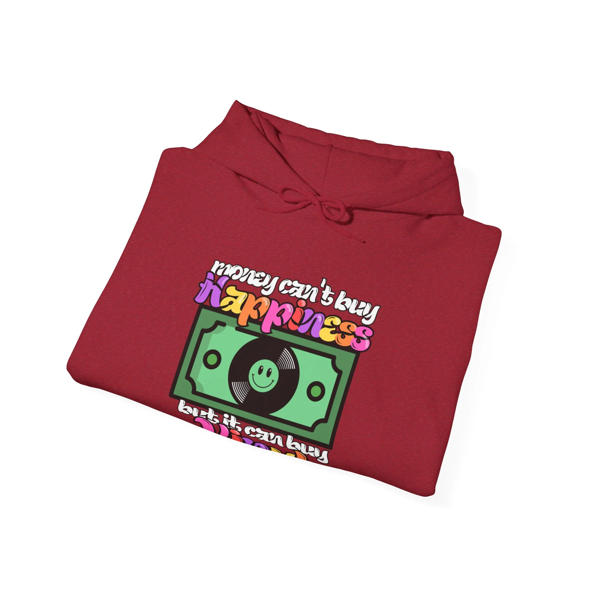 'Money Can't Buy Happiness, But It Can Buy Vinyl' Men's Hoodie - Image 44