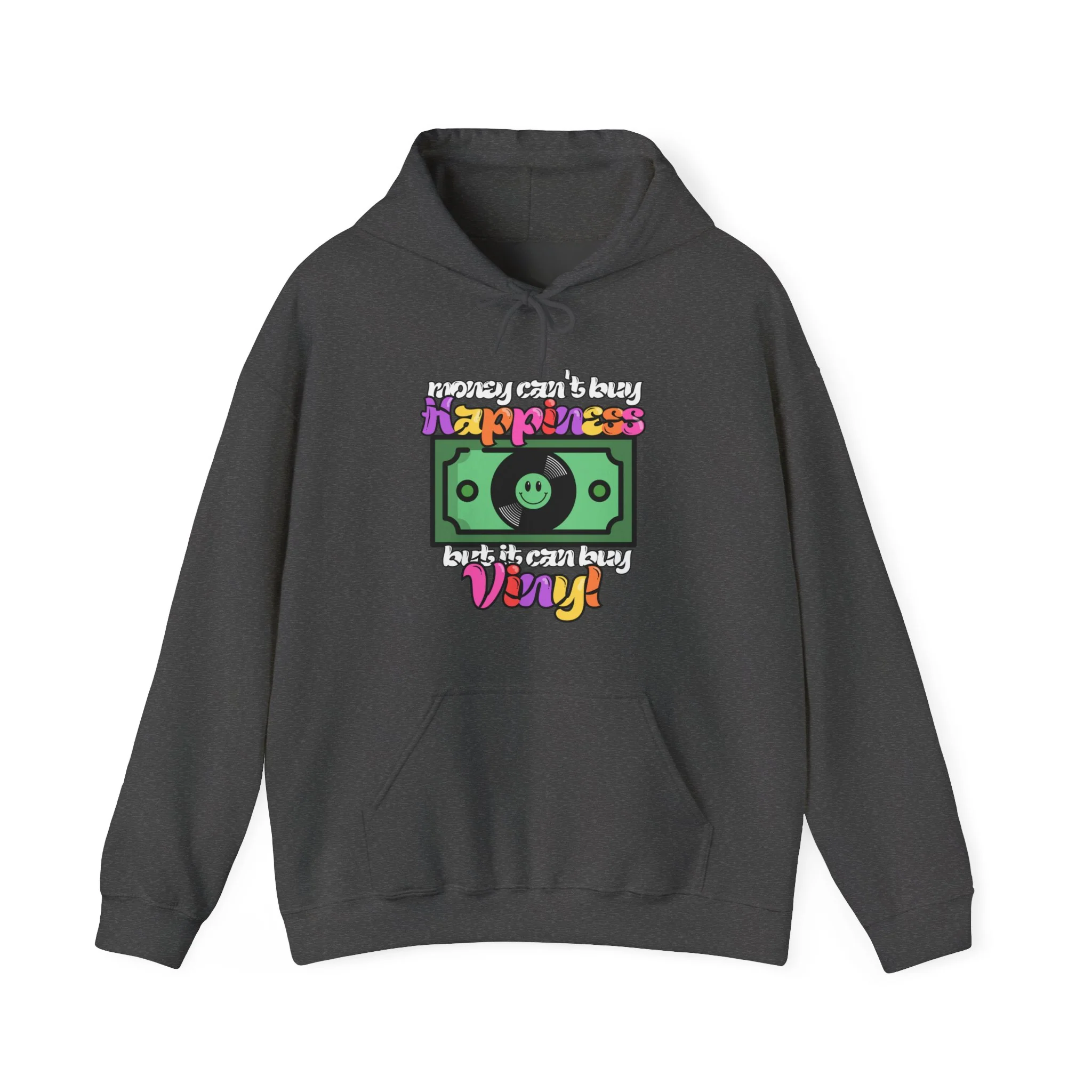 'Money Can't Buy Happiness, But It Can Buy Vinyl' Men's Hoodie - Image 9