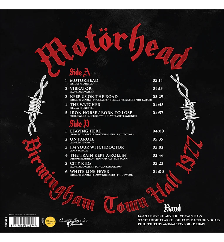 Motörhead – Birmingham Town Hall, 1977 (12-Inch Album on 180g Vinyl) - Image 3