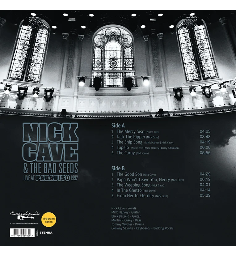Nick Cave and the Bad Seeds – Live at Paradiso, 1992 (12-Inch Album on 180g Vinyl) - Image 3