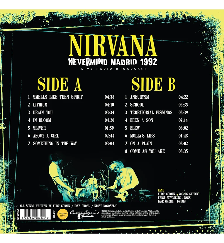 Nirvana – Nevermind Madrid 1992 (12-Inch Album on 180g Vinyl) - Image 3