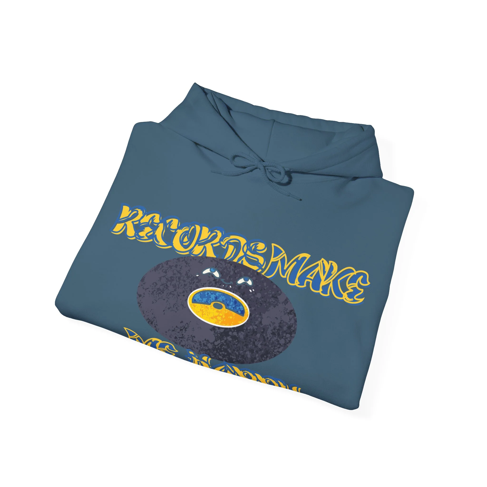 'Records Make Me Happy' Men's Hoodie - Image 10
